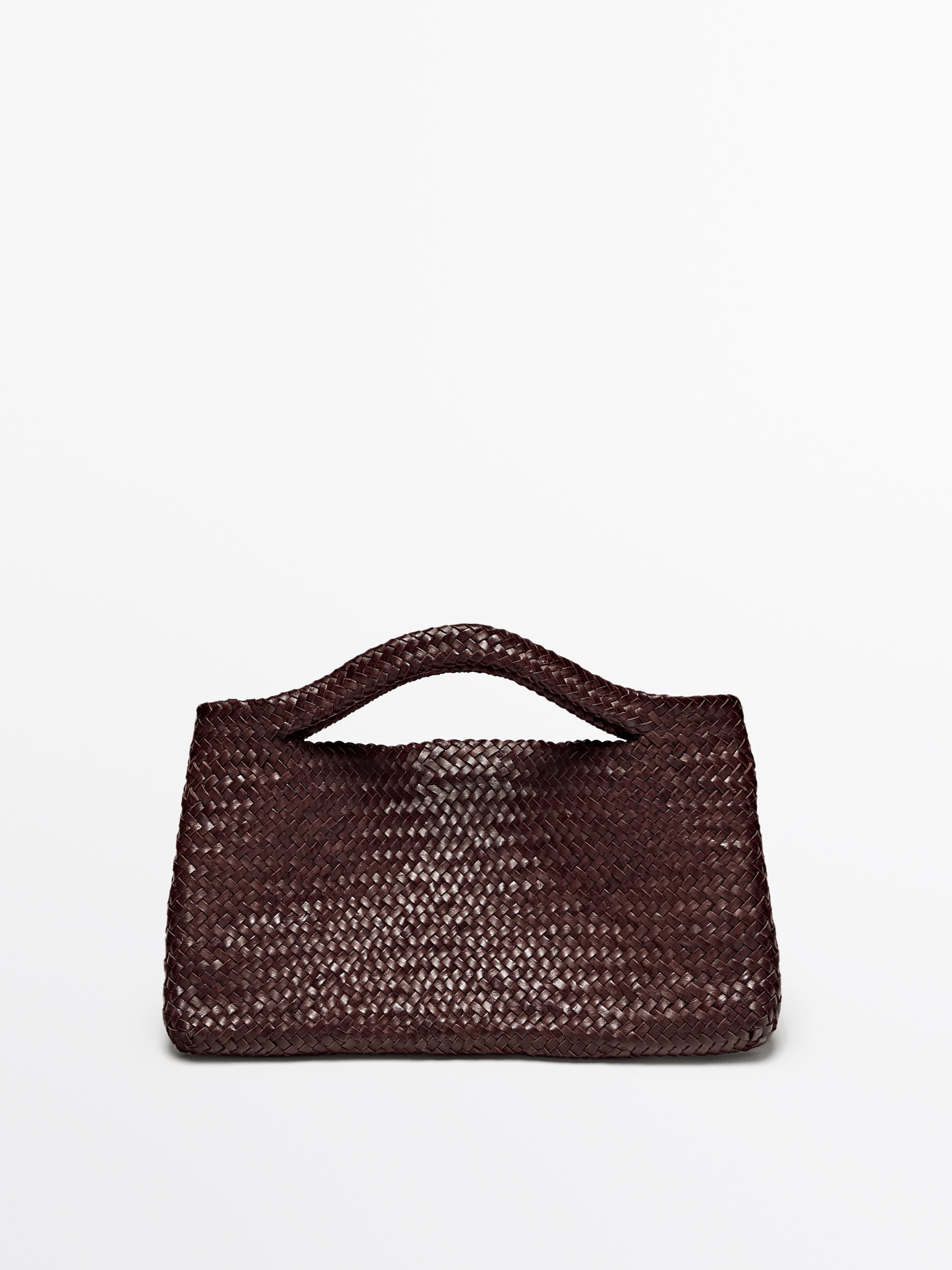 Medium woven nappa leather bag