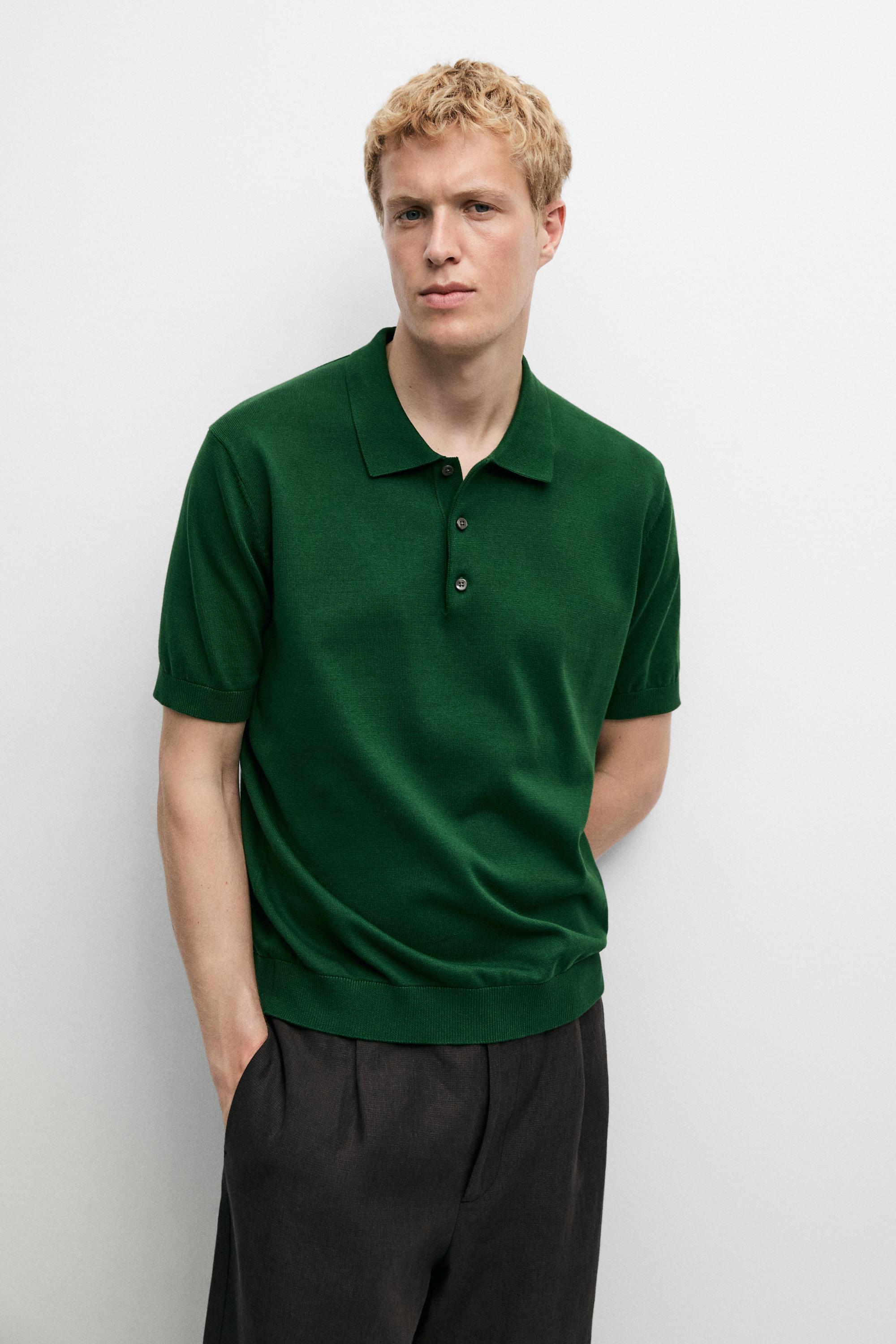 Strickpullover im Polo-Stil aus 100 % Baumwolle
