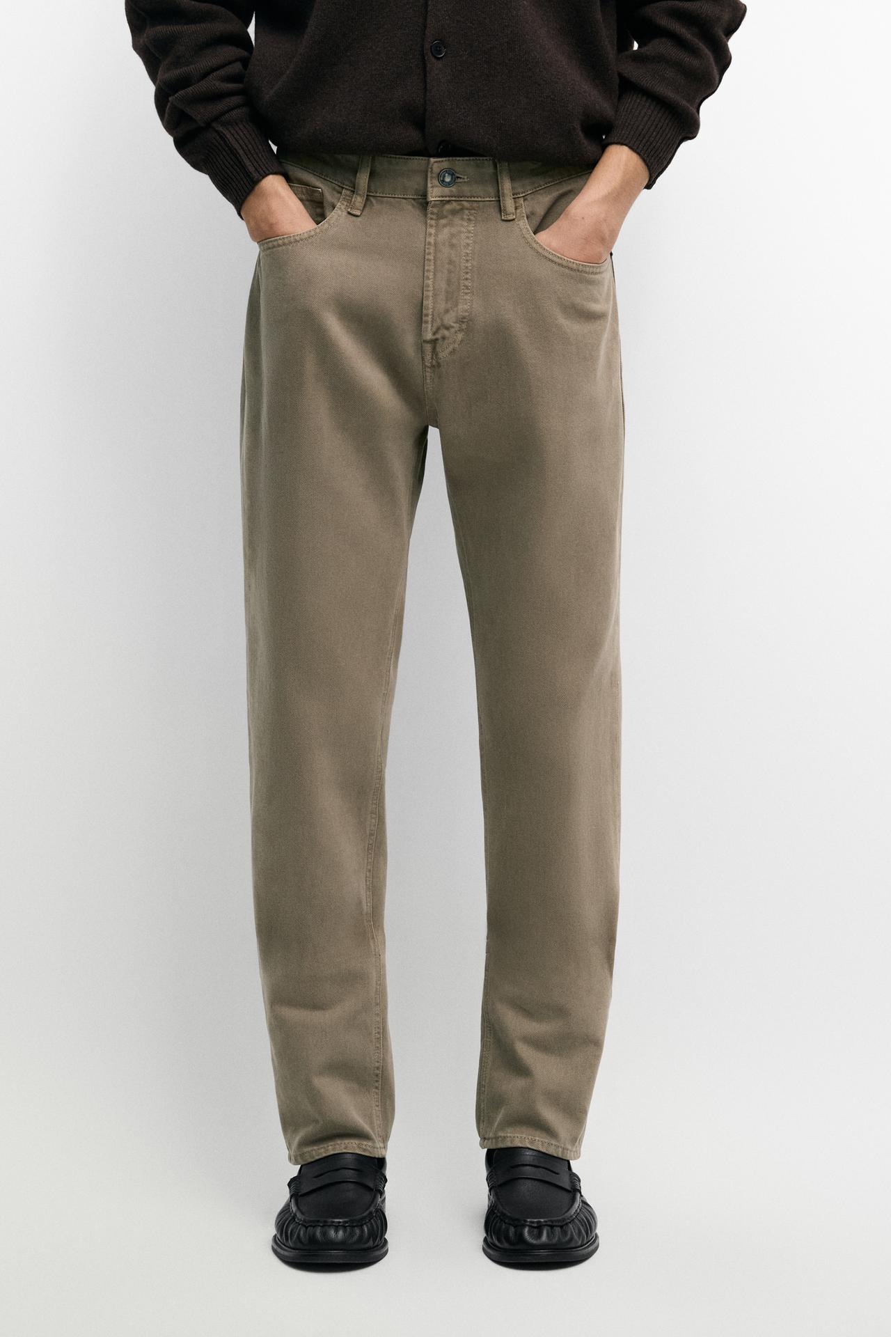 Tapered-fit denim-effect pants — OCHRE