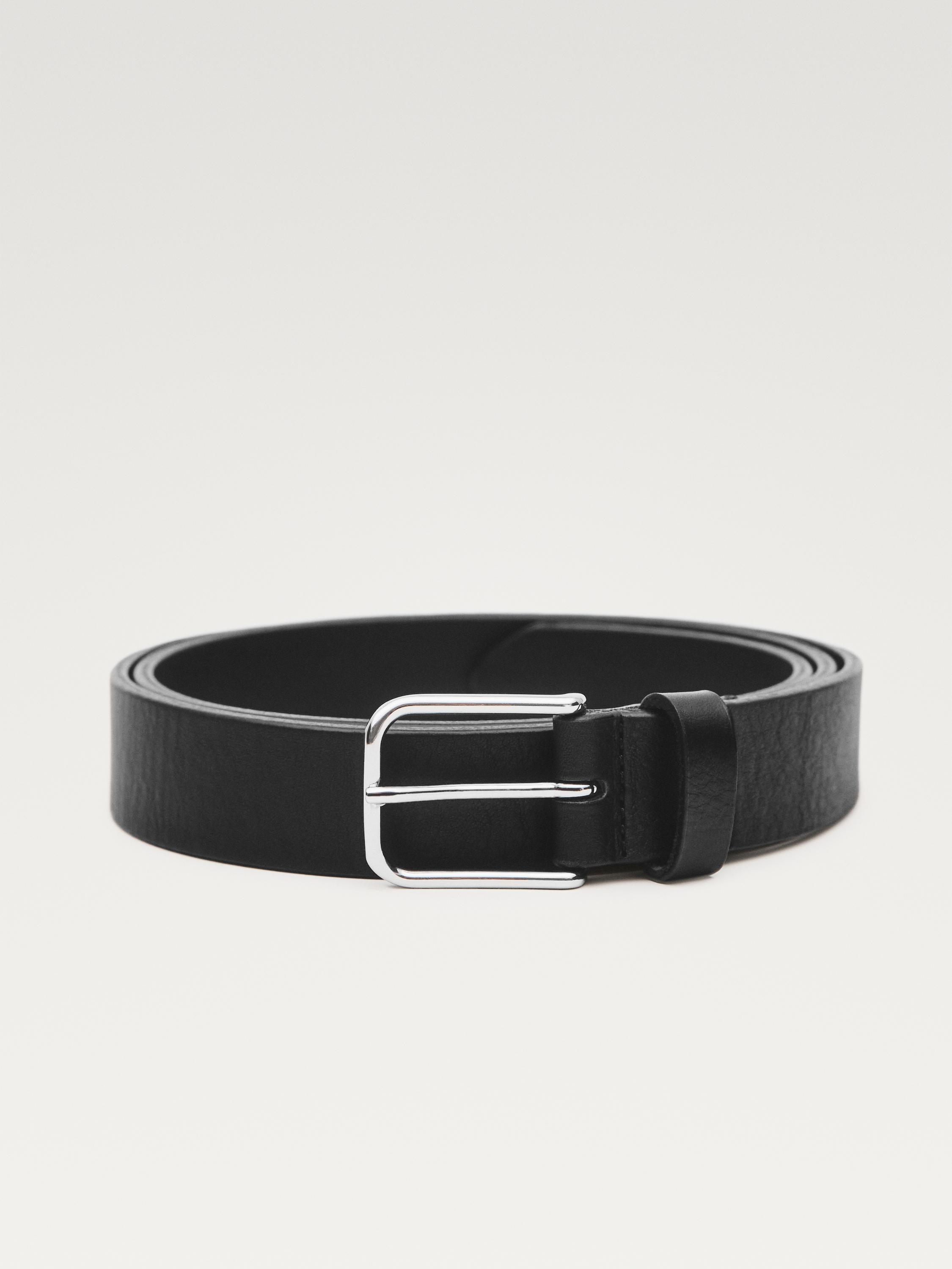 Nappa leather belt — BLACK