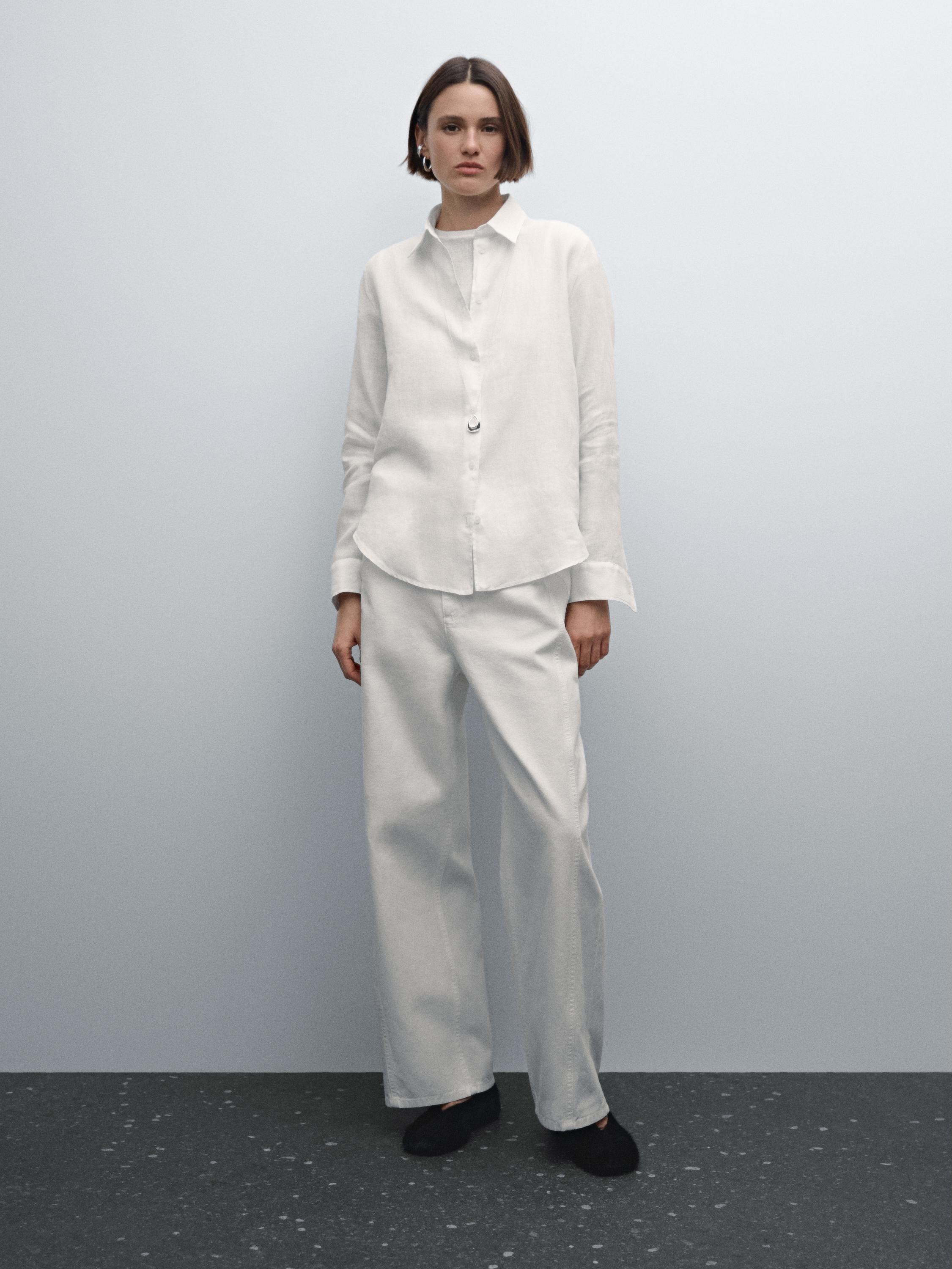 Flowing 100% linen shirt