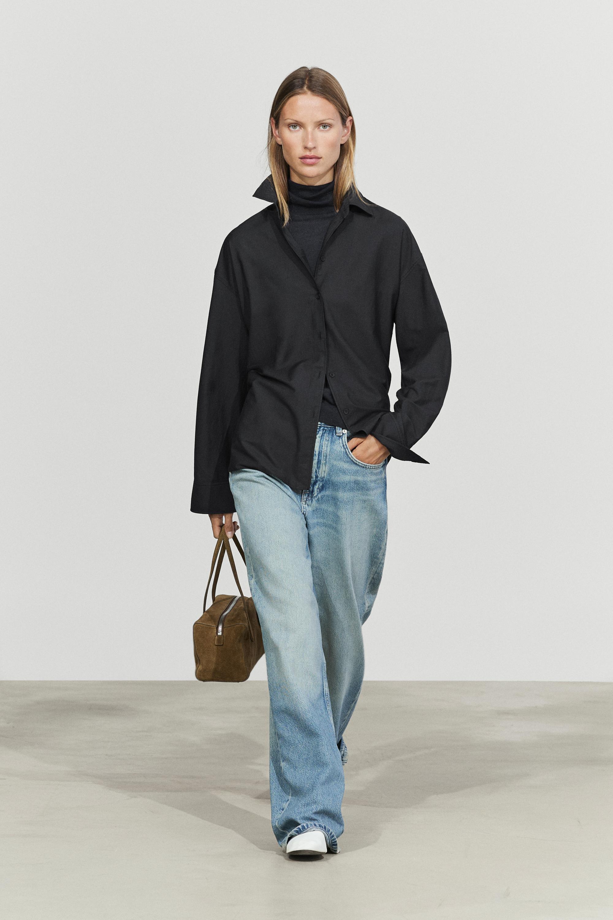 Flowing cotton-silk shirt