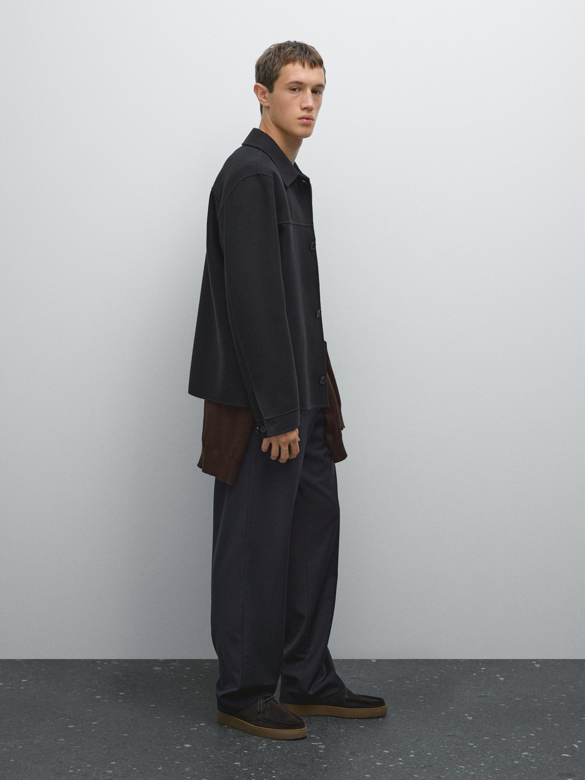 Double-layer wool jacket