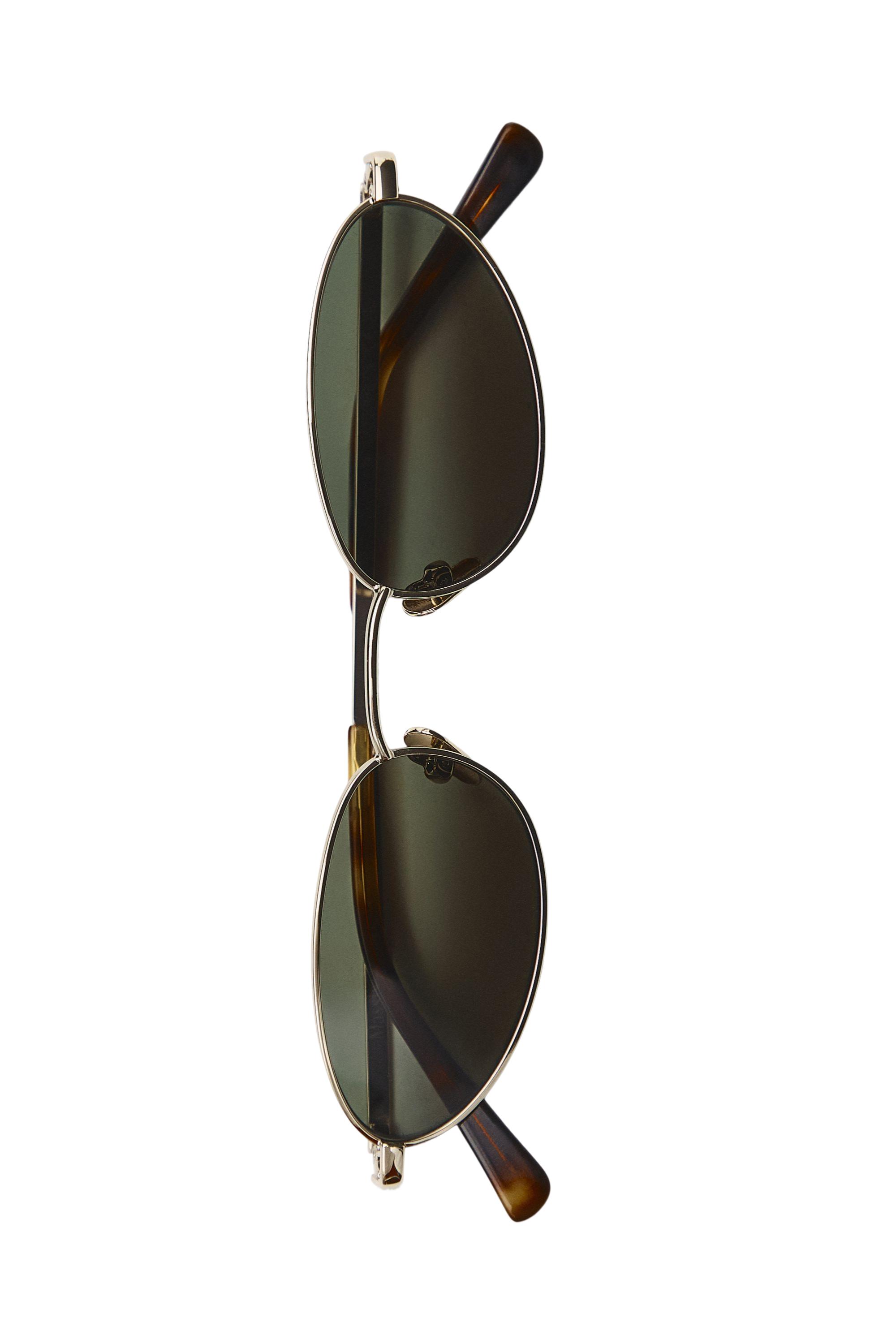 Oval metal sunglasses — GOLDEN