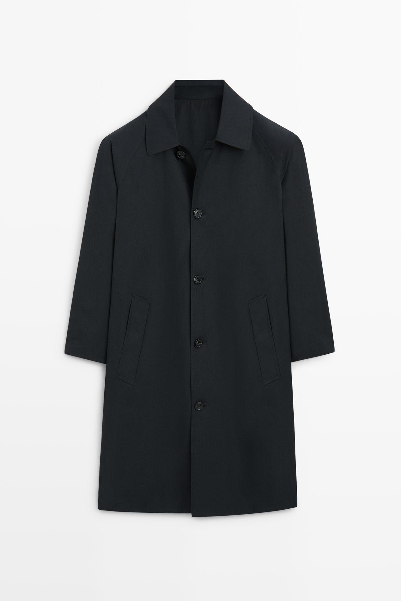 Long reversible technical parka — DARK NAVY
