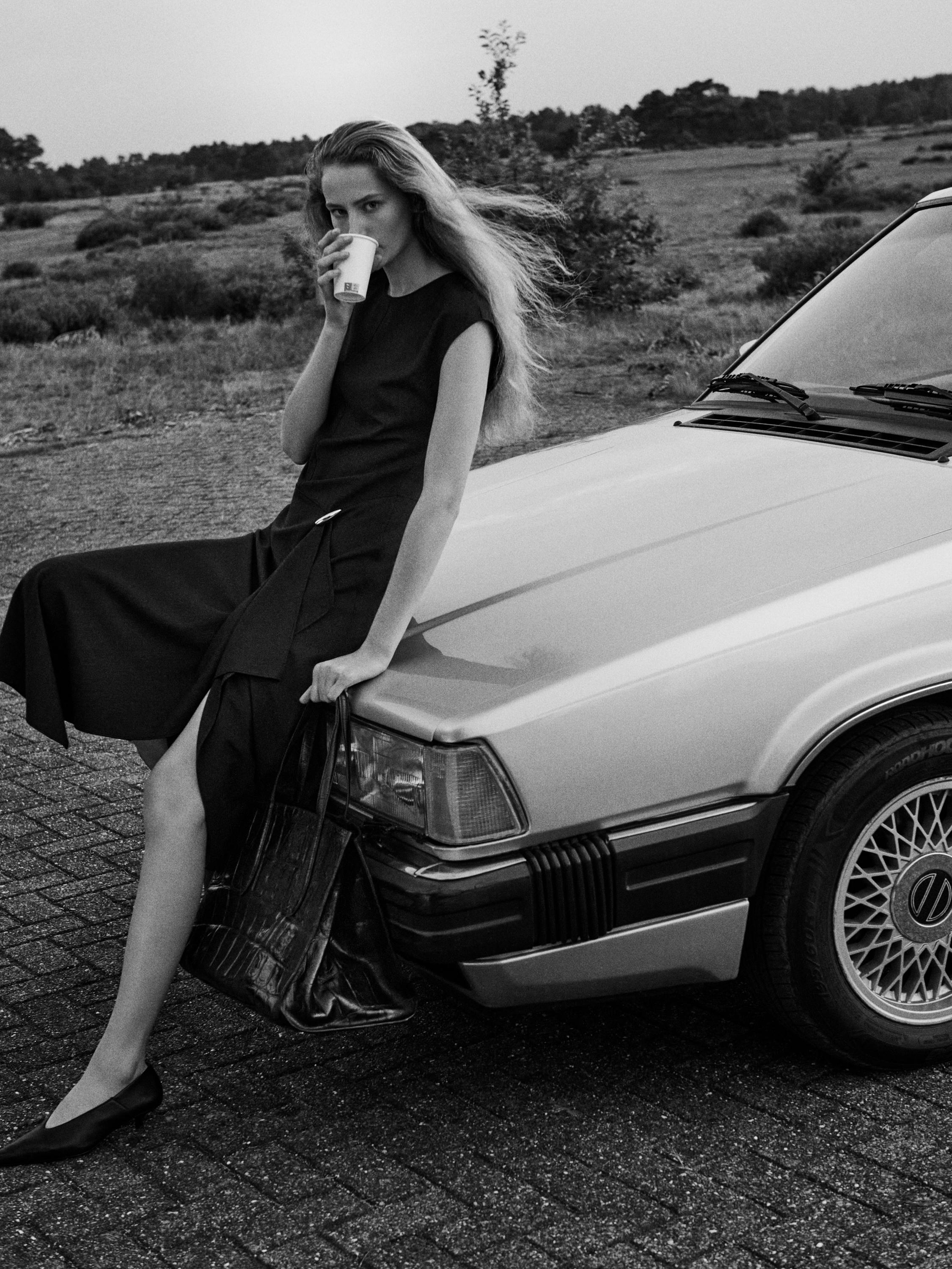 Midi dress with brooch detail