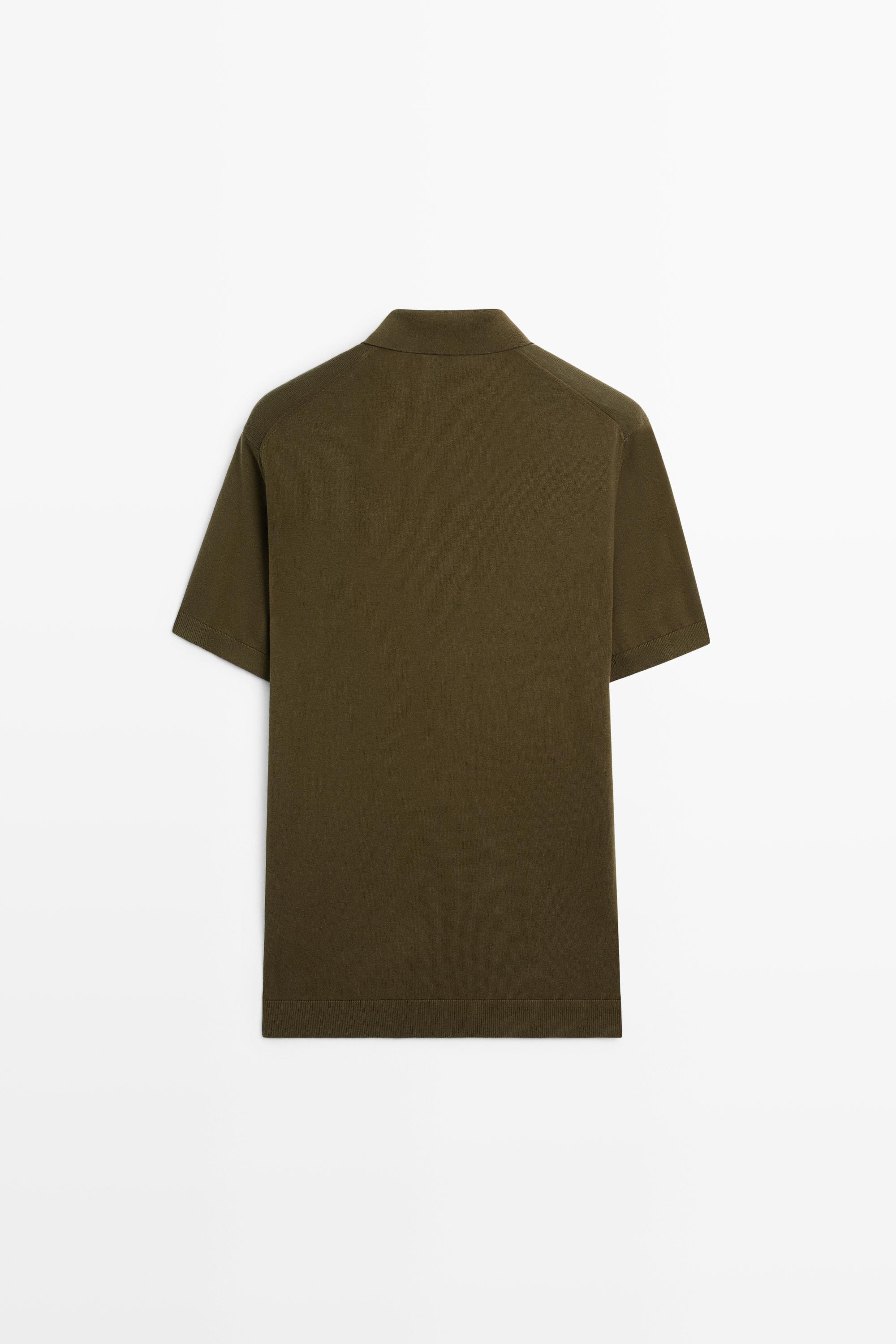 100% cotton knit polo sweater