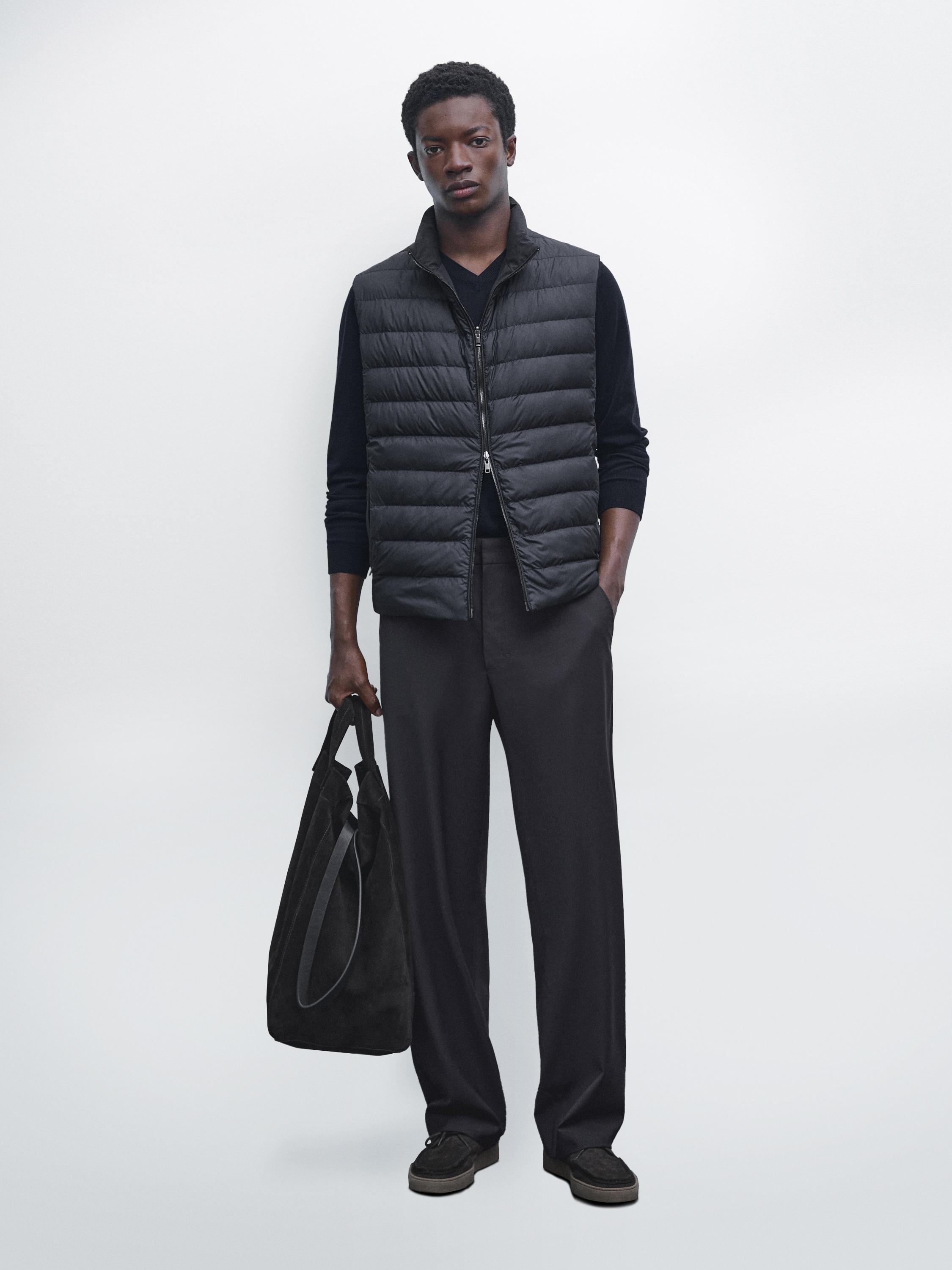 Chaleco Acolchado Abrigo Plumas Hombre Massimo Dutti Chaleco