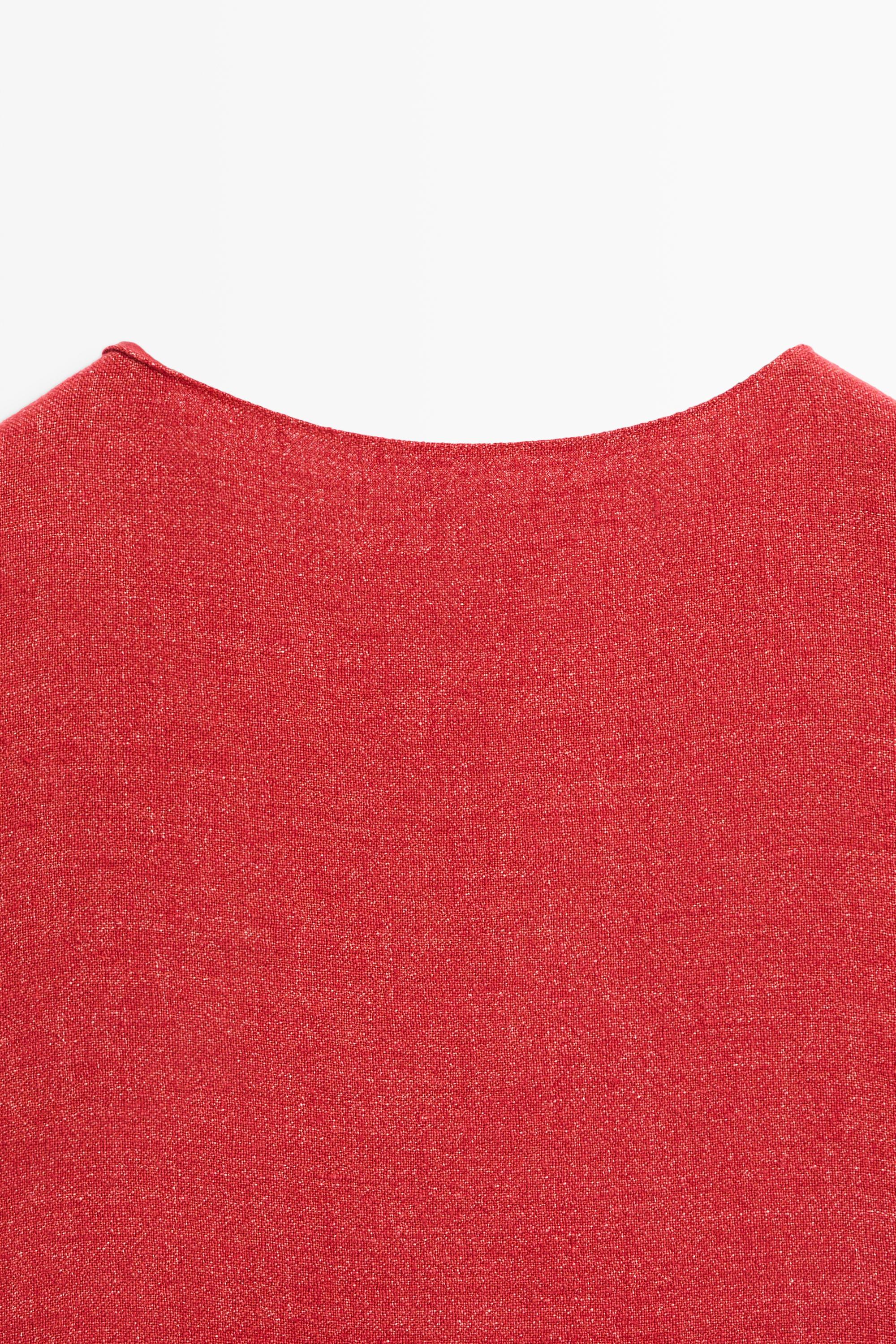 Long sleeve mini dress — Red