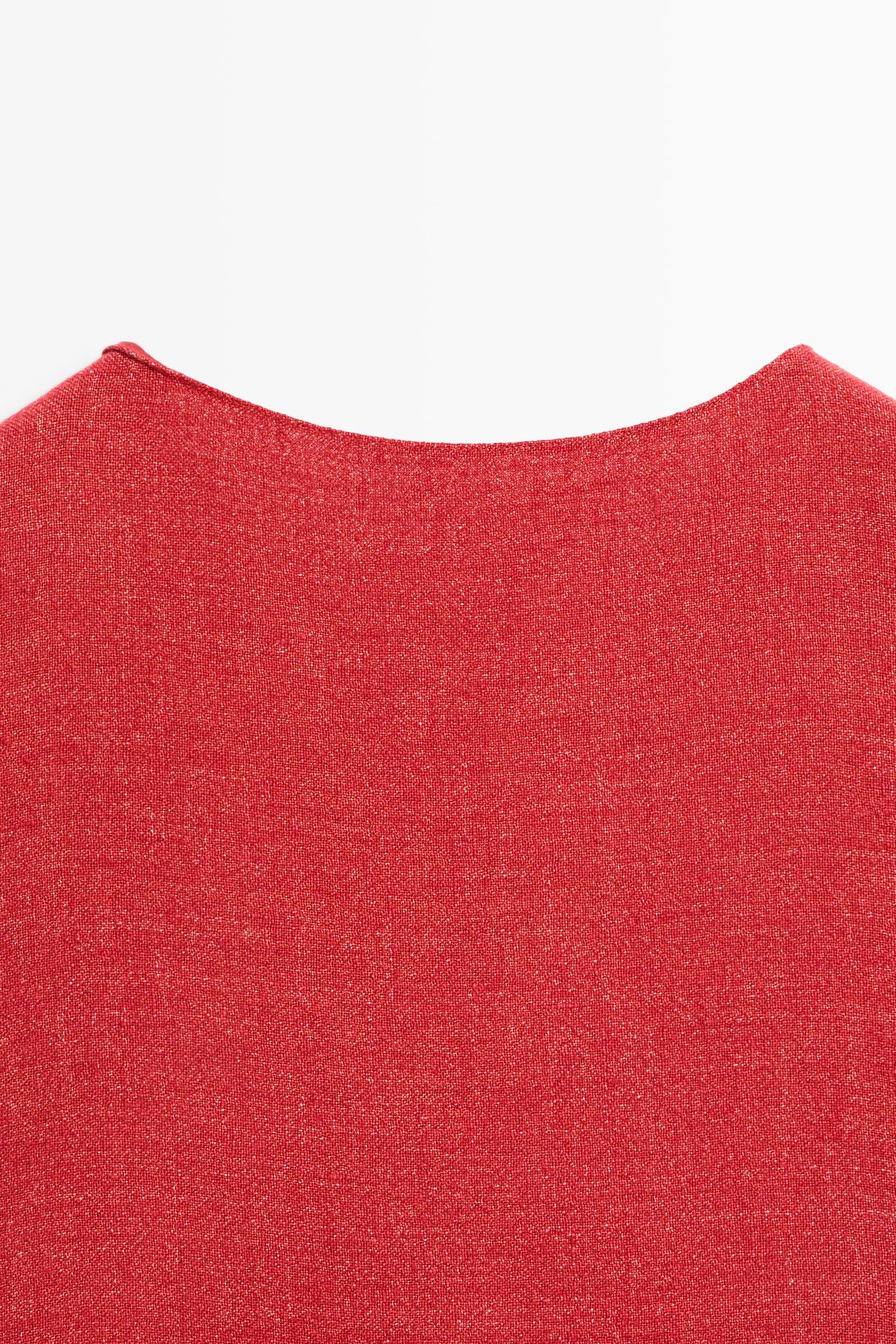 Long sleeve mini dress — Red