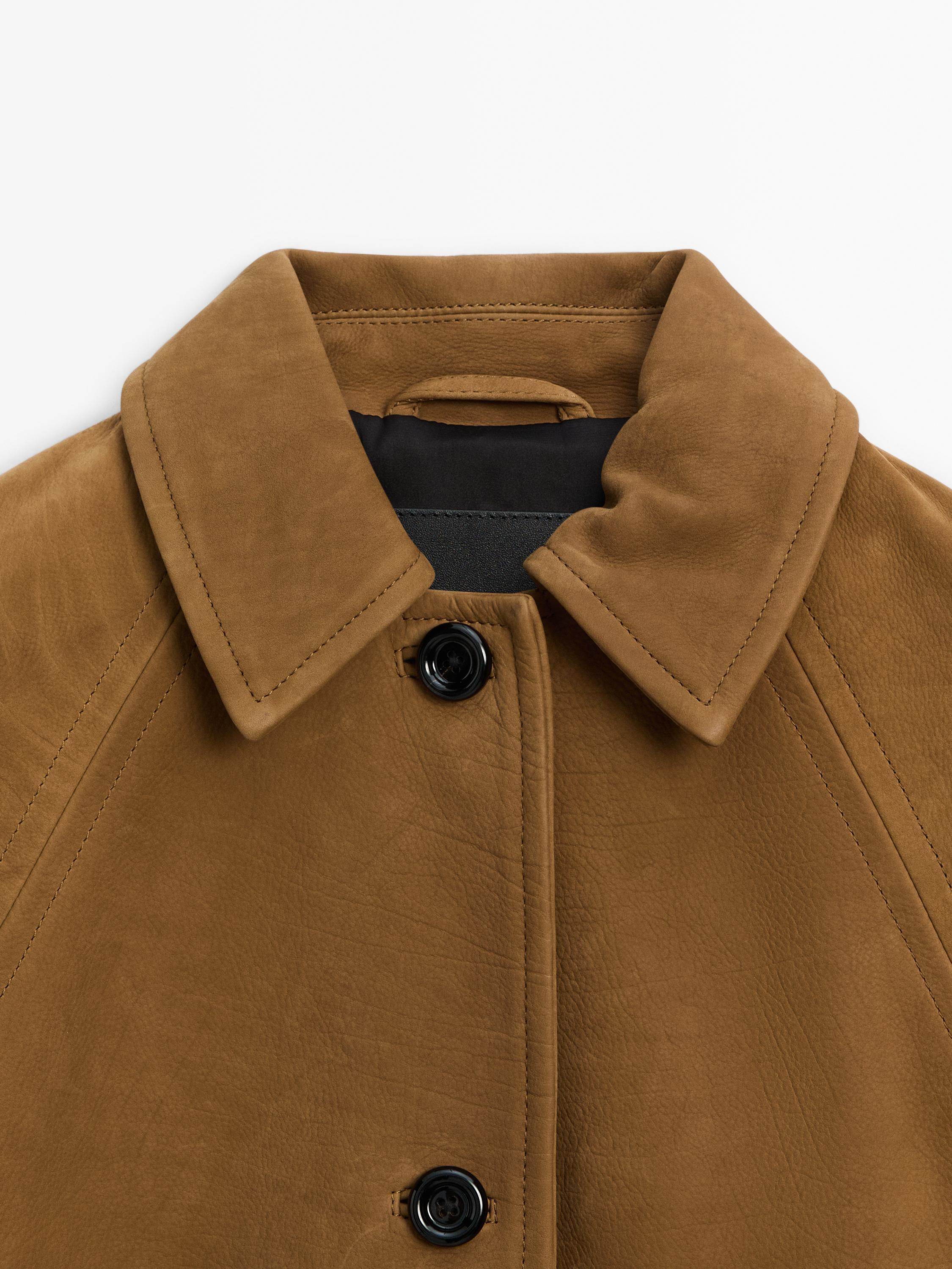 Veste nubuck en cuir