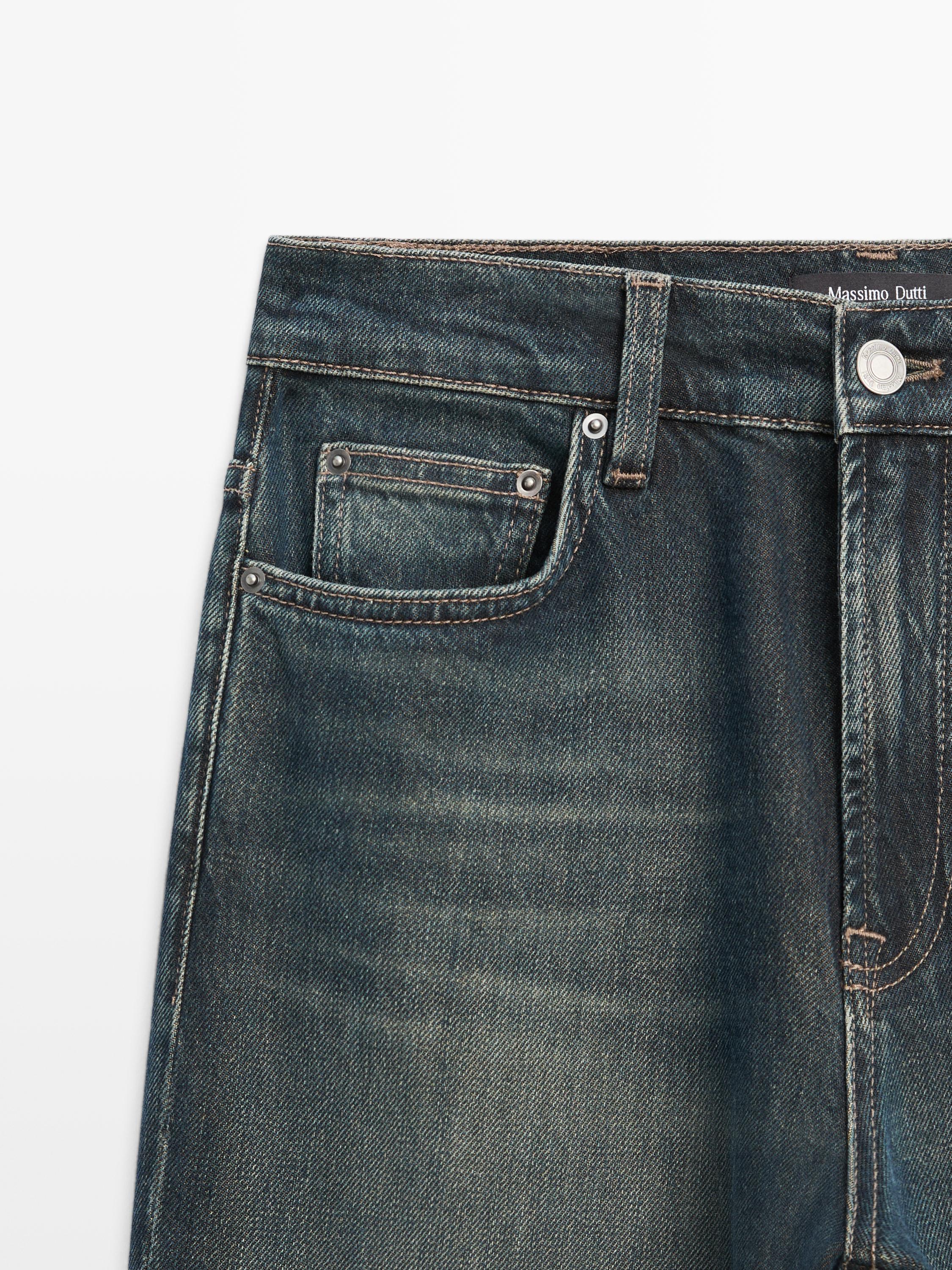 Jeans straight a vita alta