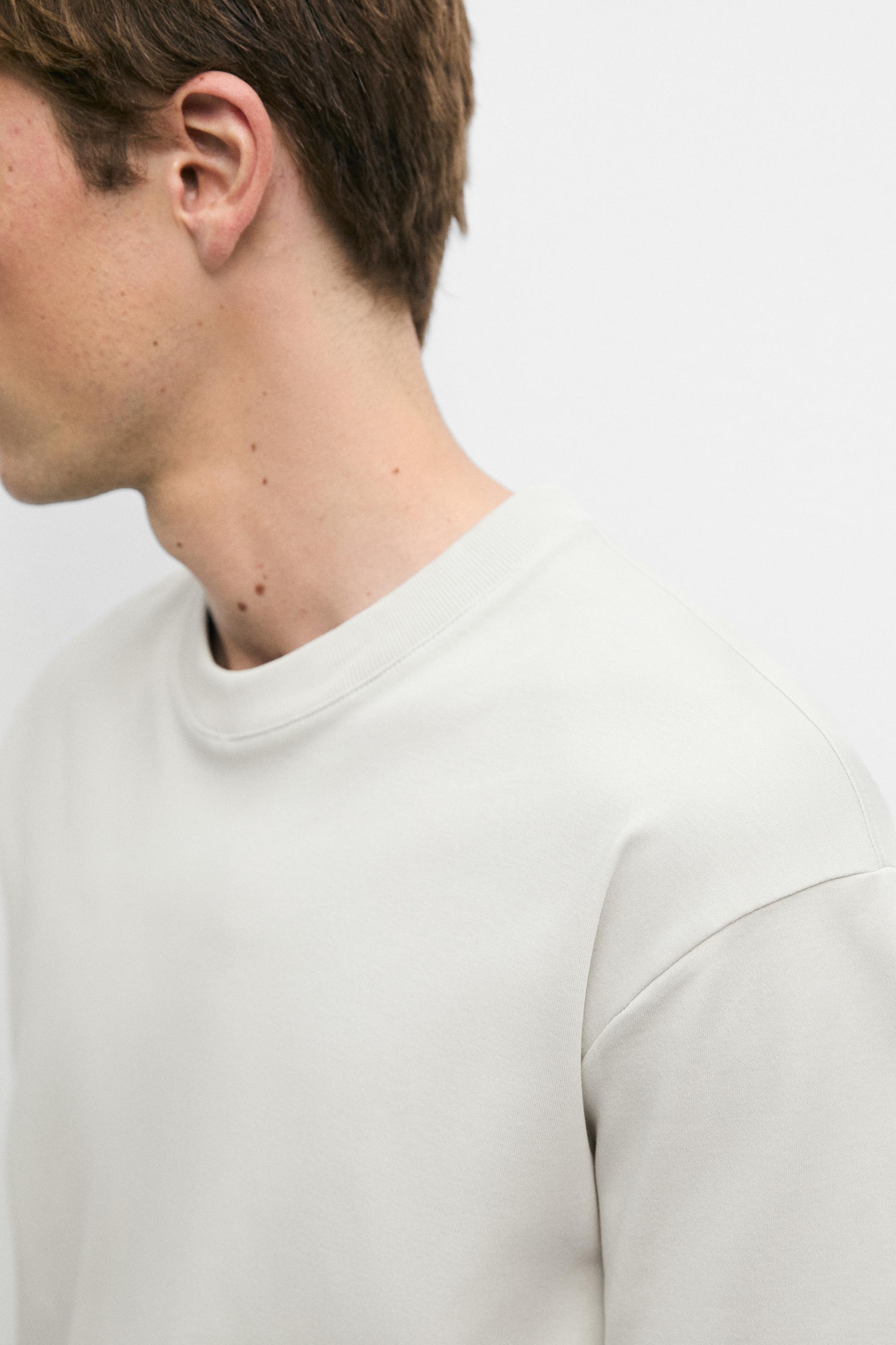 100% cotton short sleeve T-shirt — FADED SKY BLUE