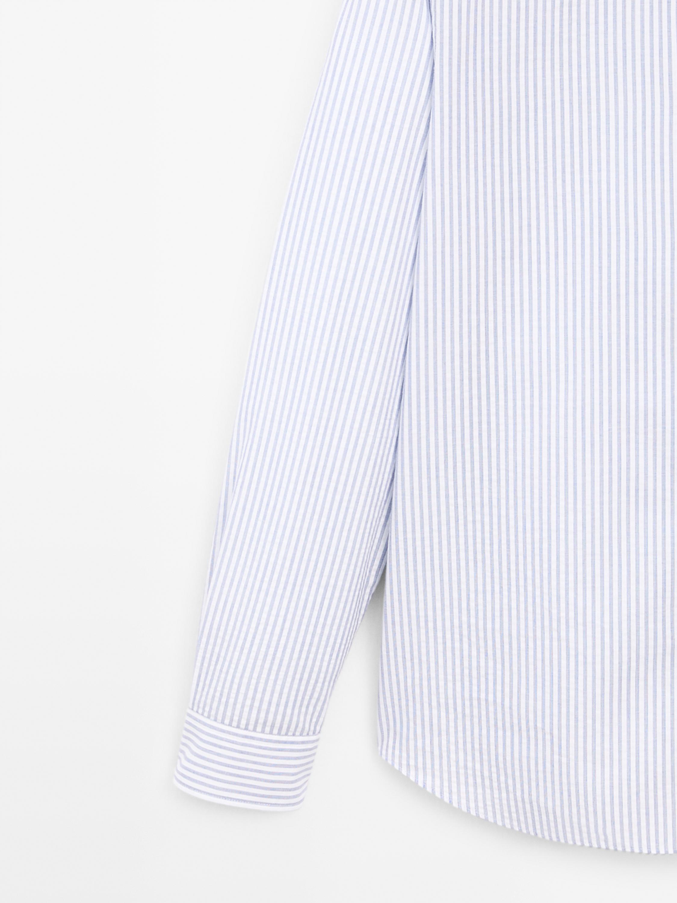 Chemise à rayures regular fit 100 % coton