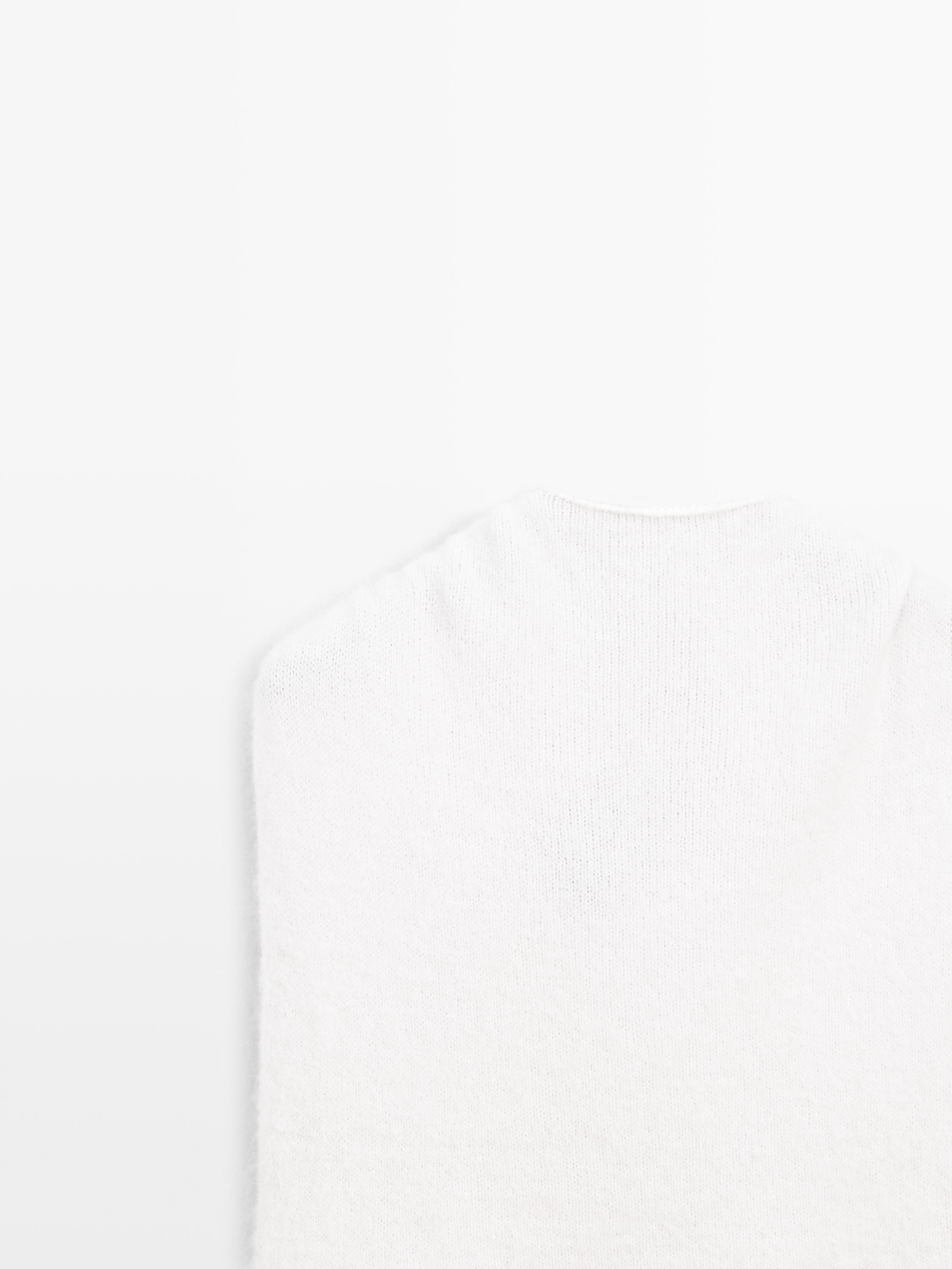 Hooded alpaca blend bib