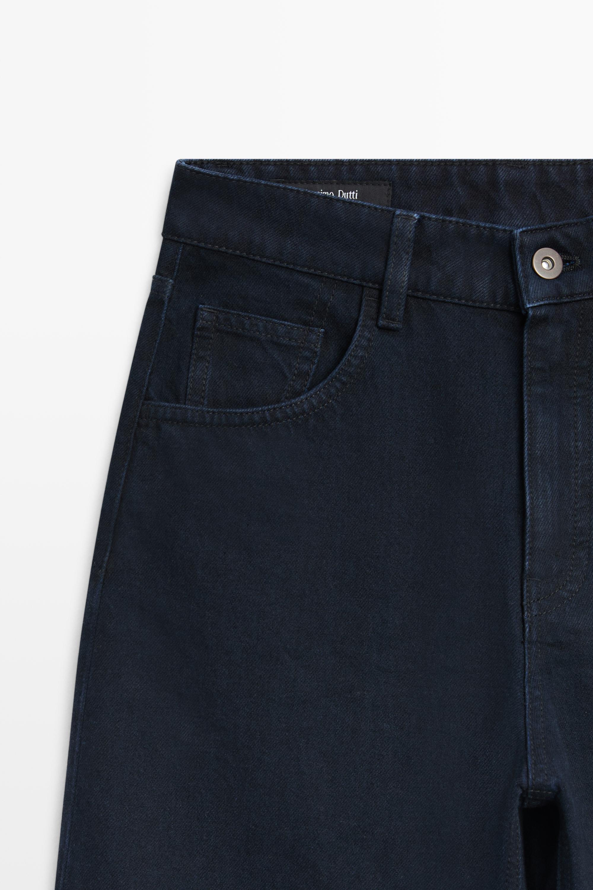 Massimo Dutti Yüksek bel barrel fit jean görsel 2