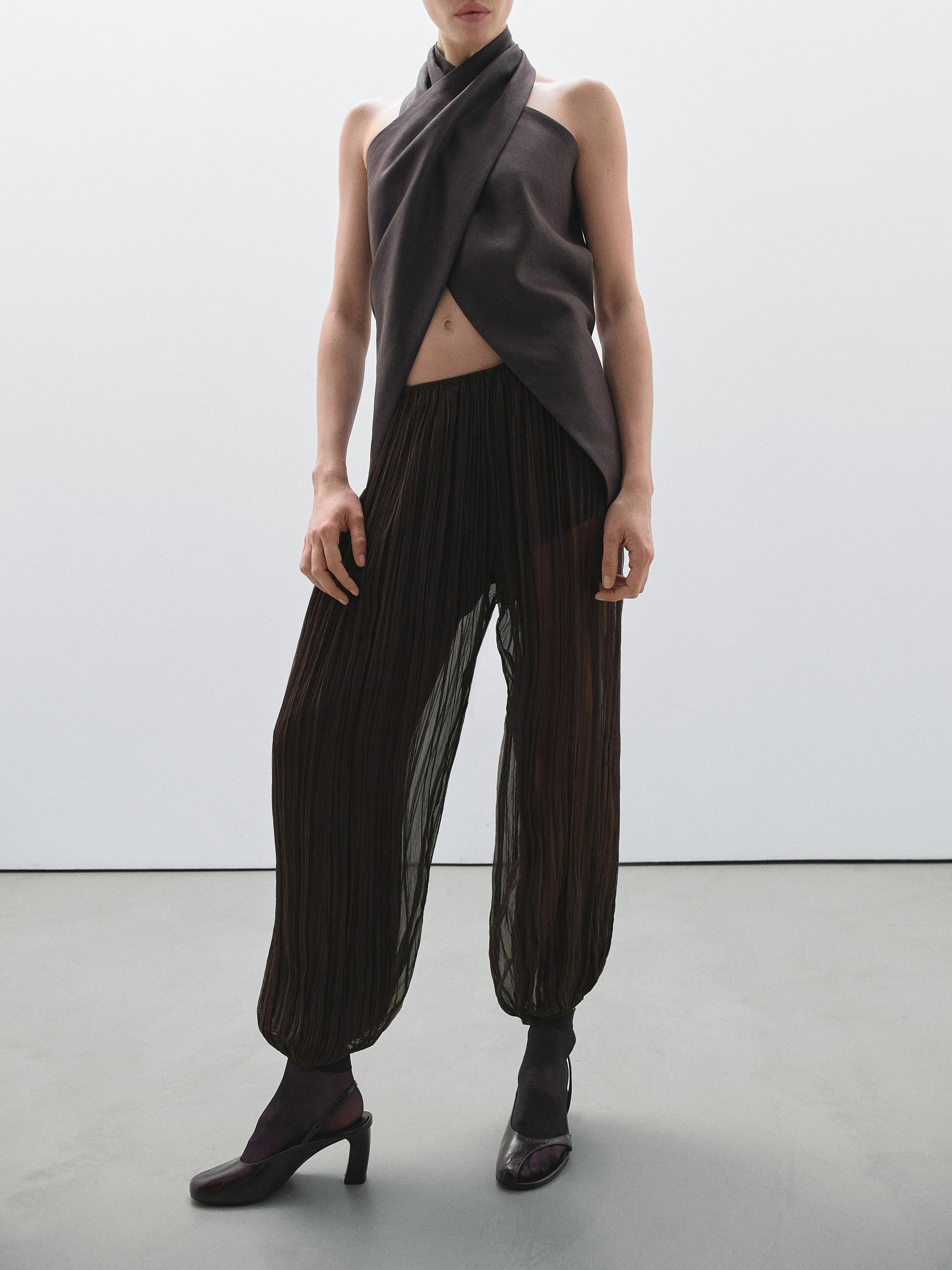 Sarouel trousers with pleated detail - Studio