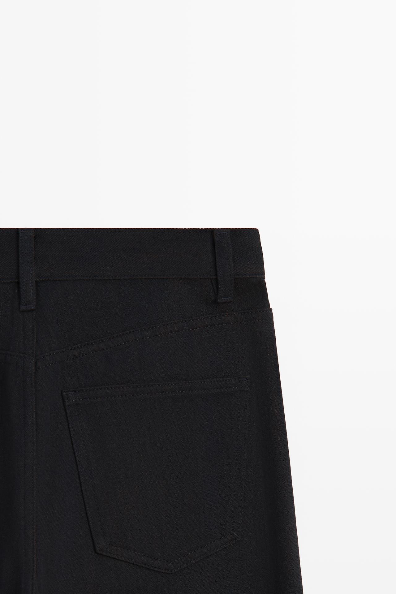 Mid-rise wide-leg jeans with turn-up hems — INDIGO