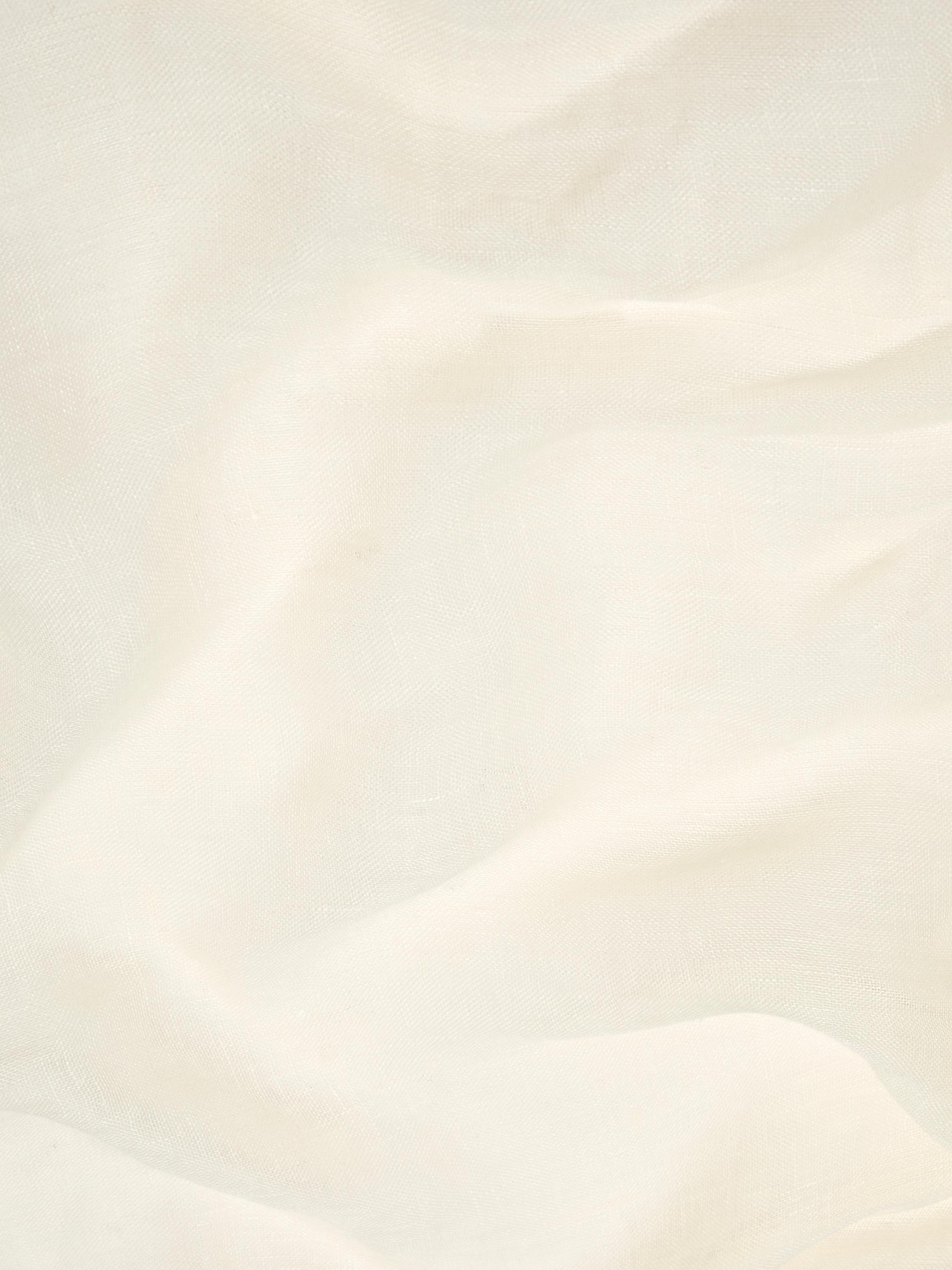 Plain 100% linen scarf — CREAM