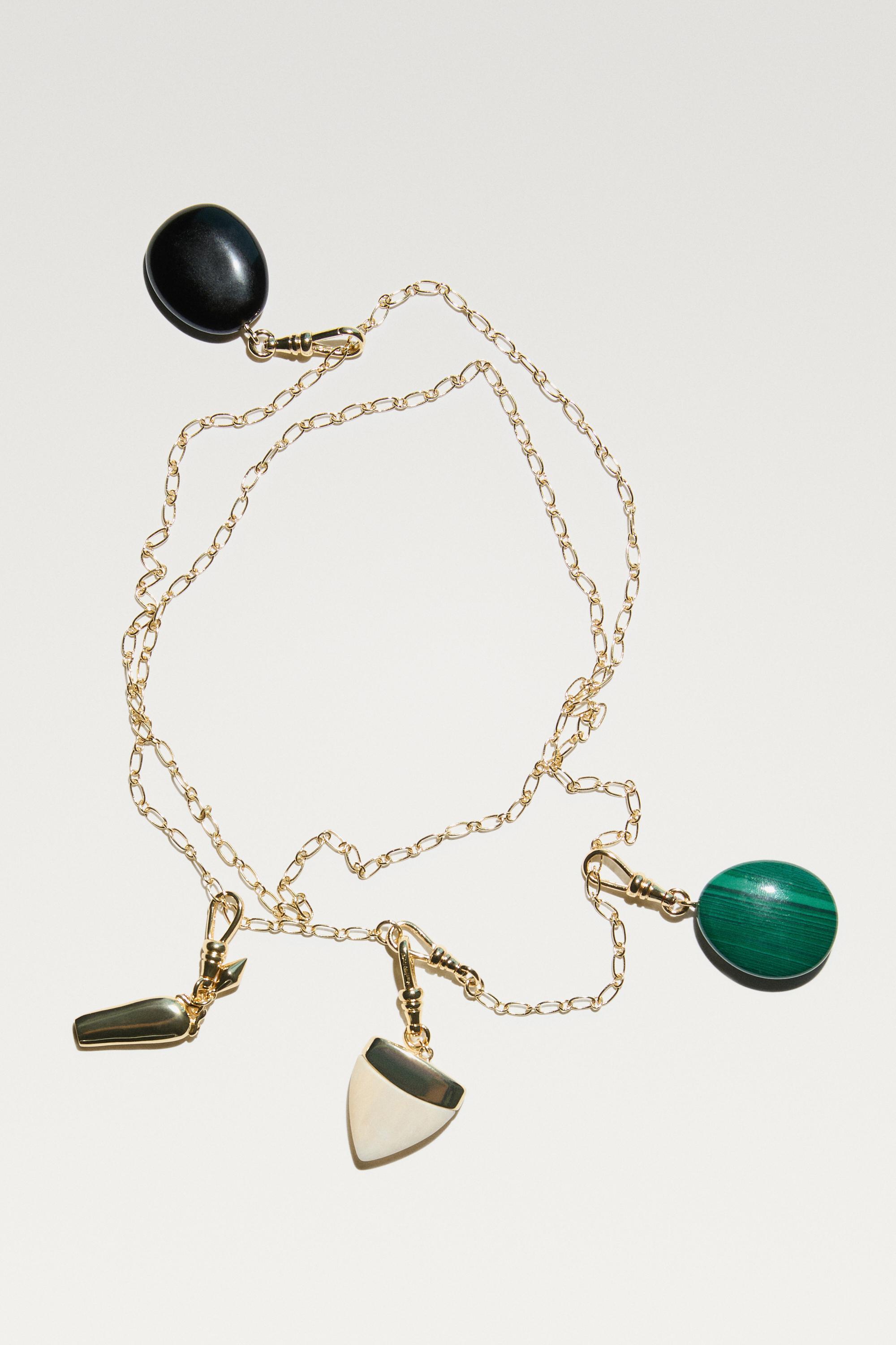 Stone tusk necklace — GOLDEN