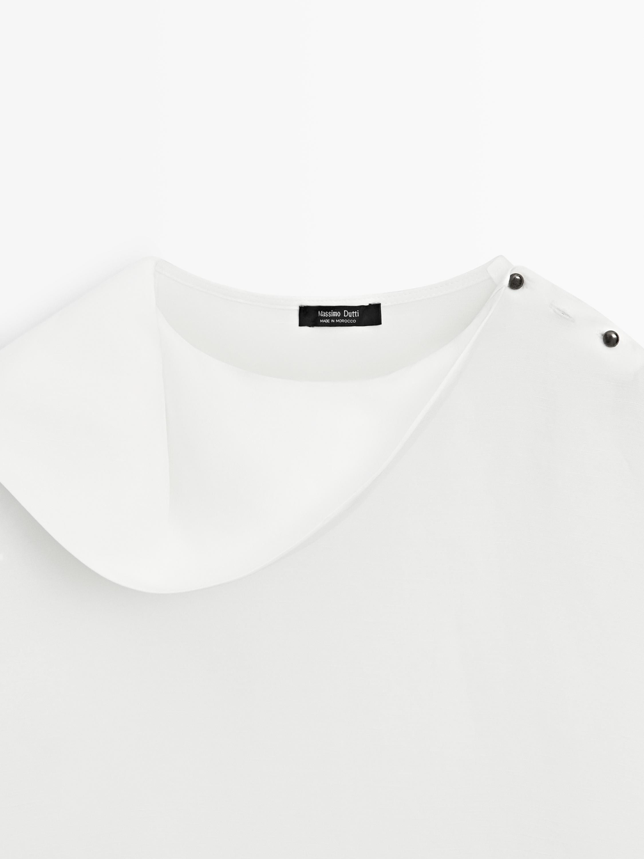Flowing shirt with button details — Off white