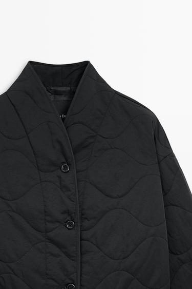 Lightweight quilted jacket with stand collar — BLACK 4