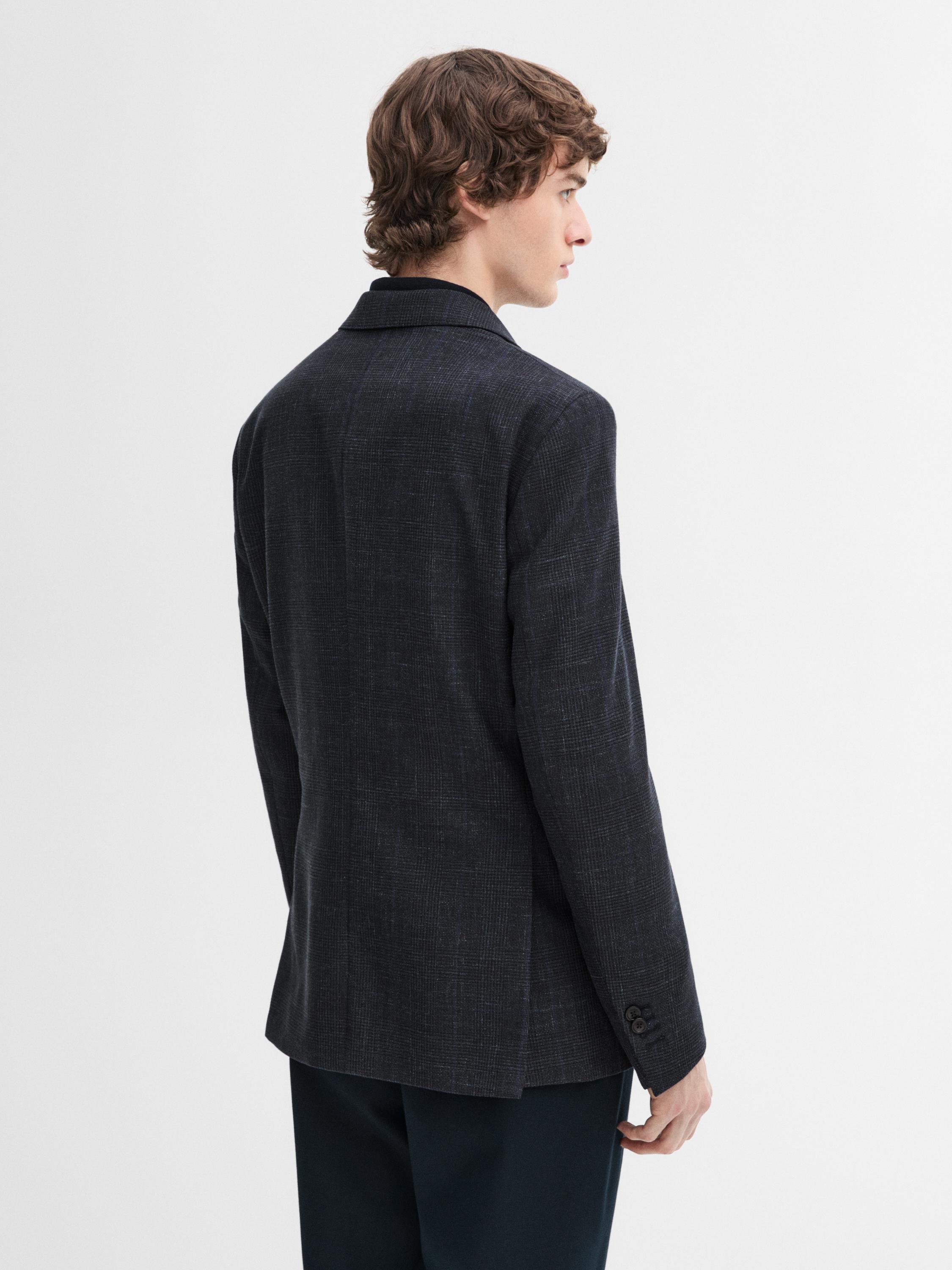 Cotton blend smart blazer