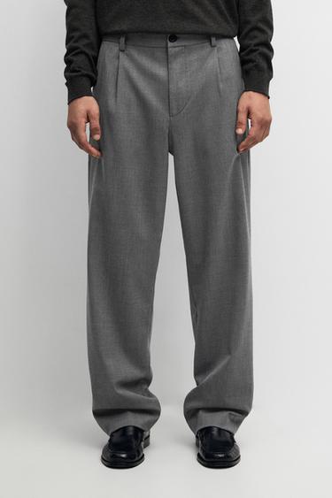 Wool blend cool wool darted pants — MEDIUM GREY 3