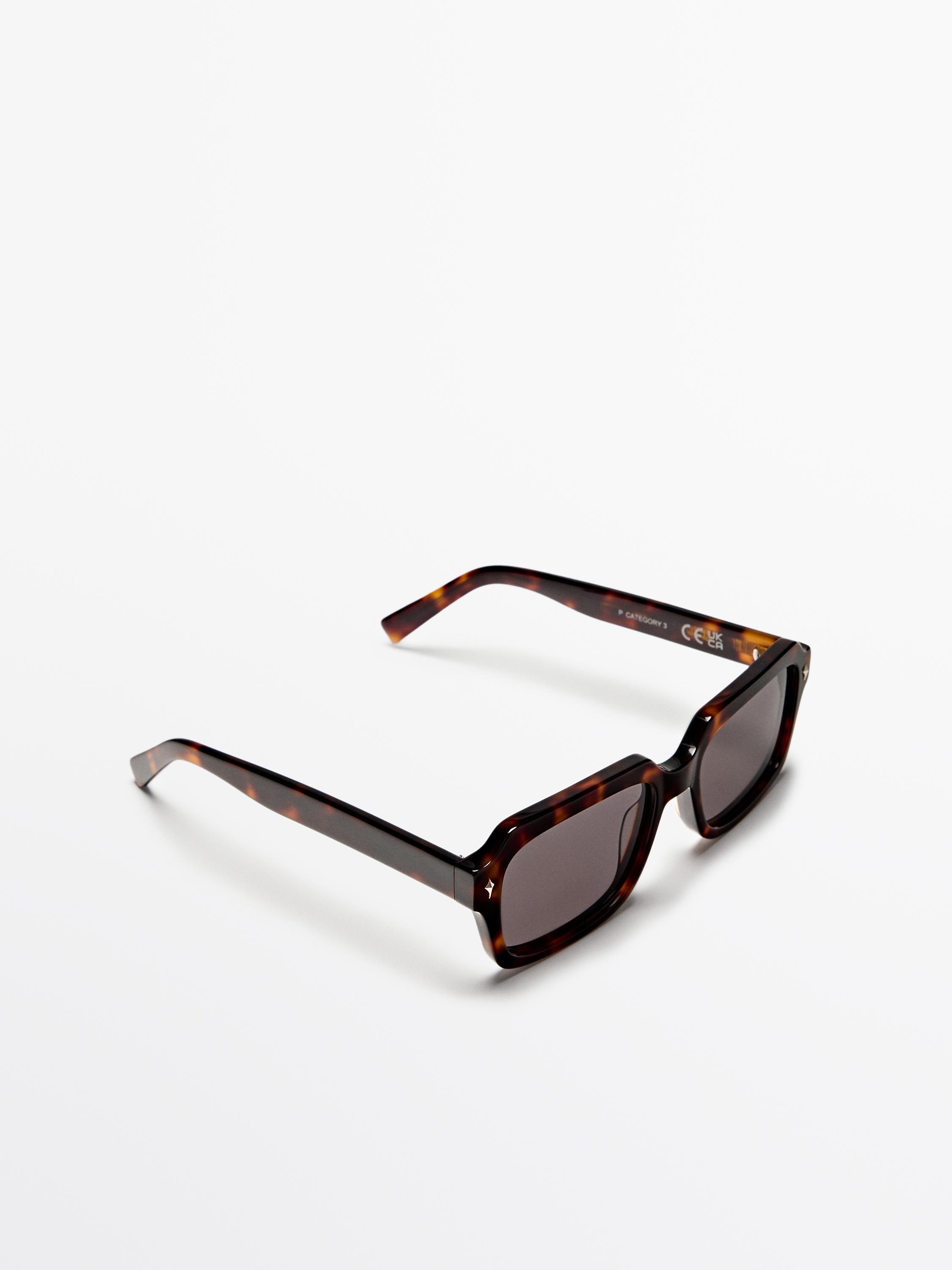 Rectangular sunglasses — BROWN