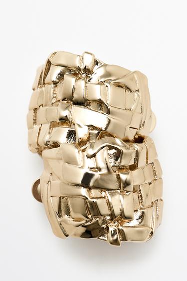 Basket hoop earrings — GOLDEN 5