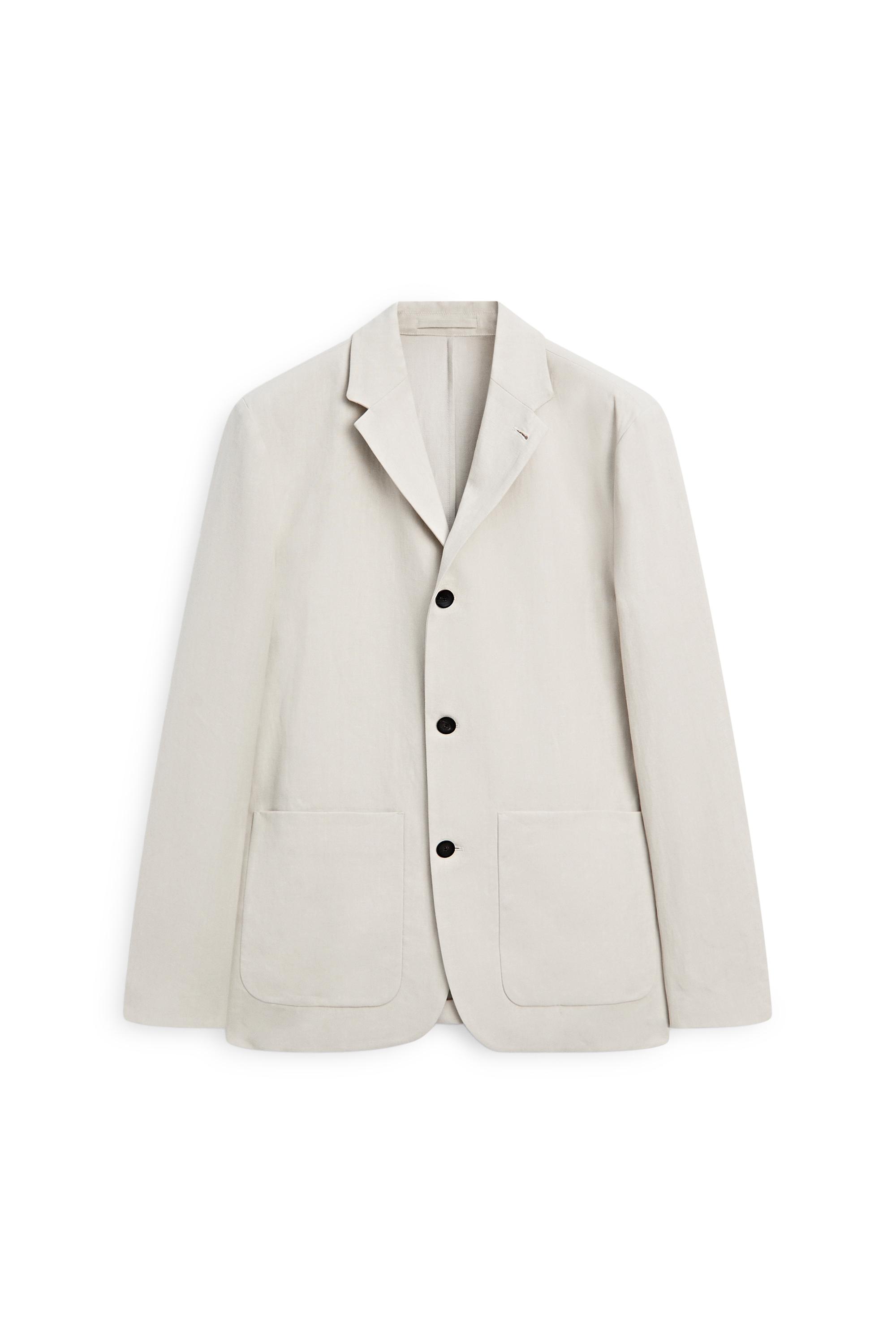 100% linen suit blazer with pocket details - LIMITED EDITION — CREAM