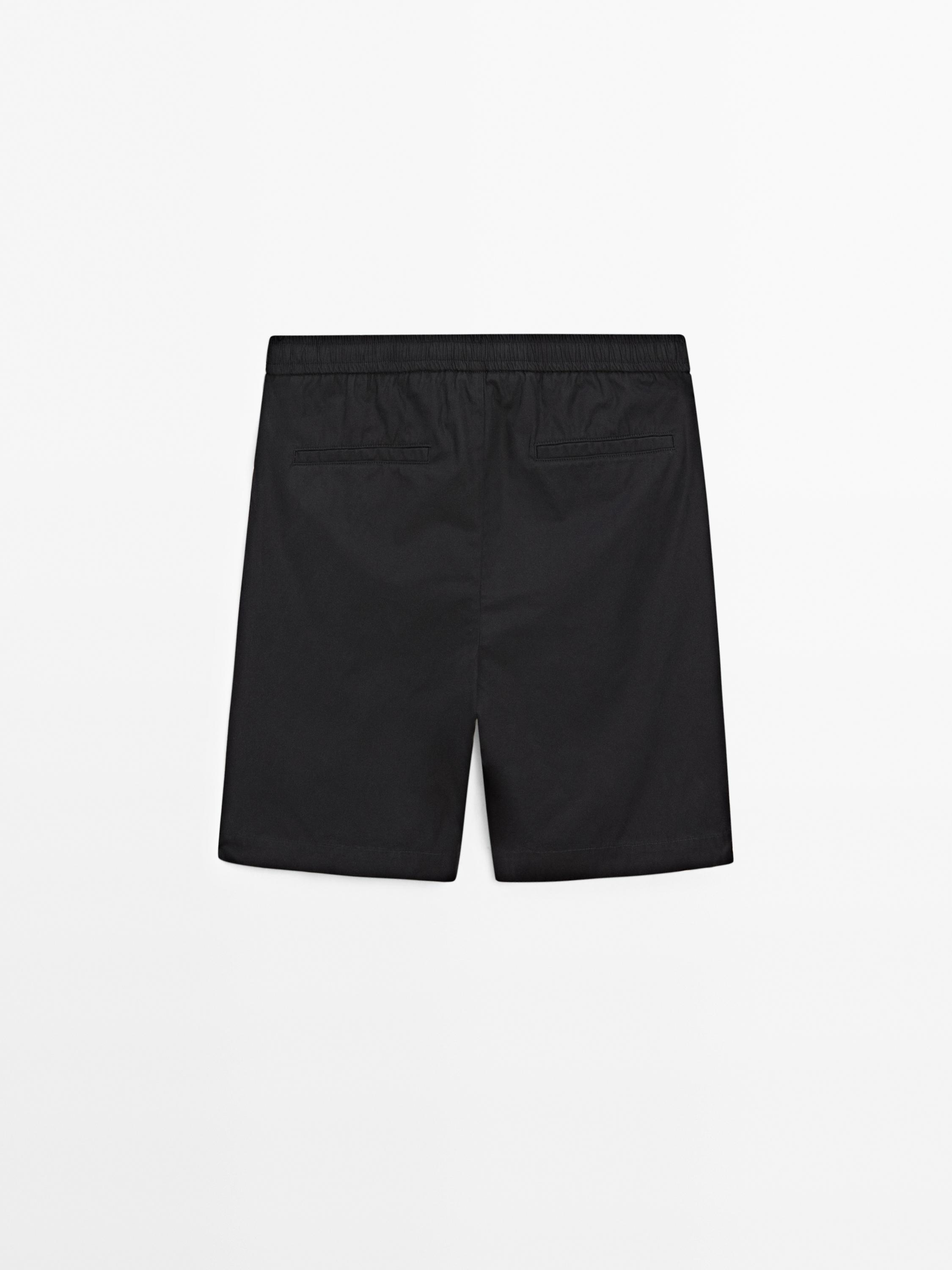 Popeline bermuda in joggingmodel