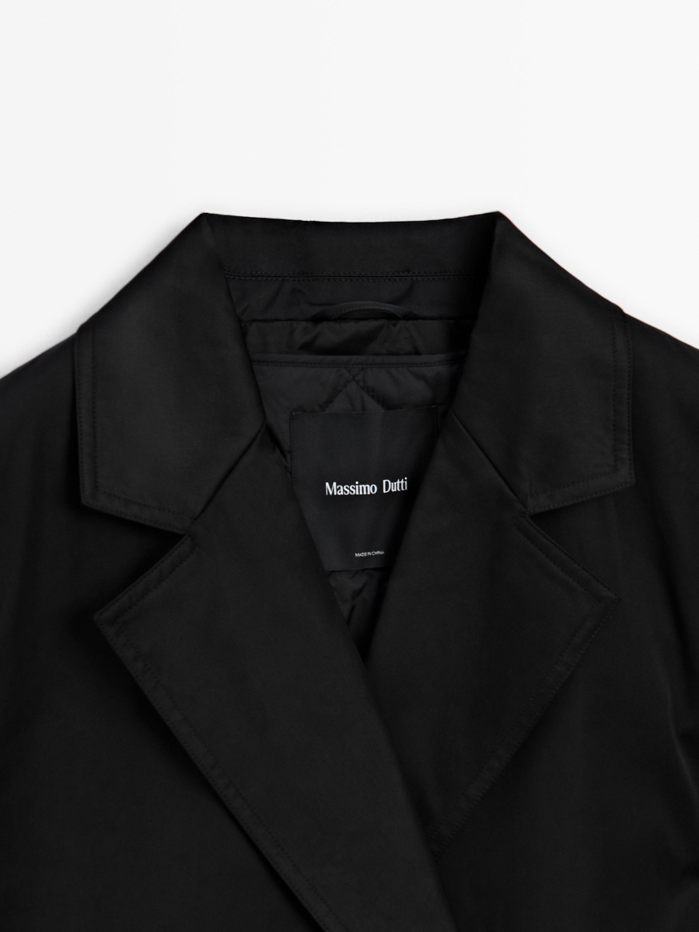 Langer Trenchcoat mit Innenweste