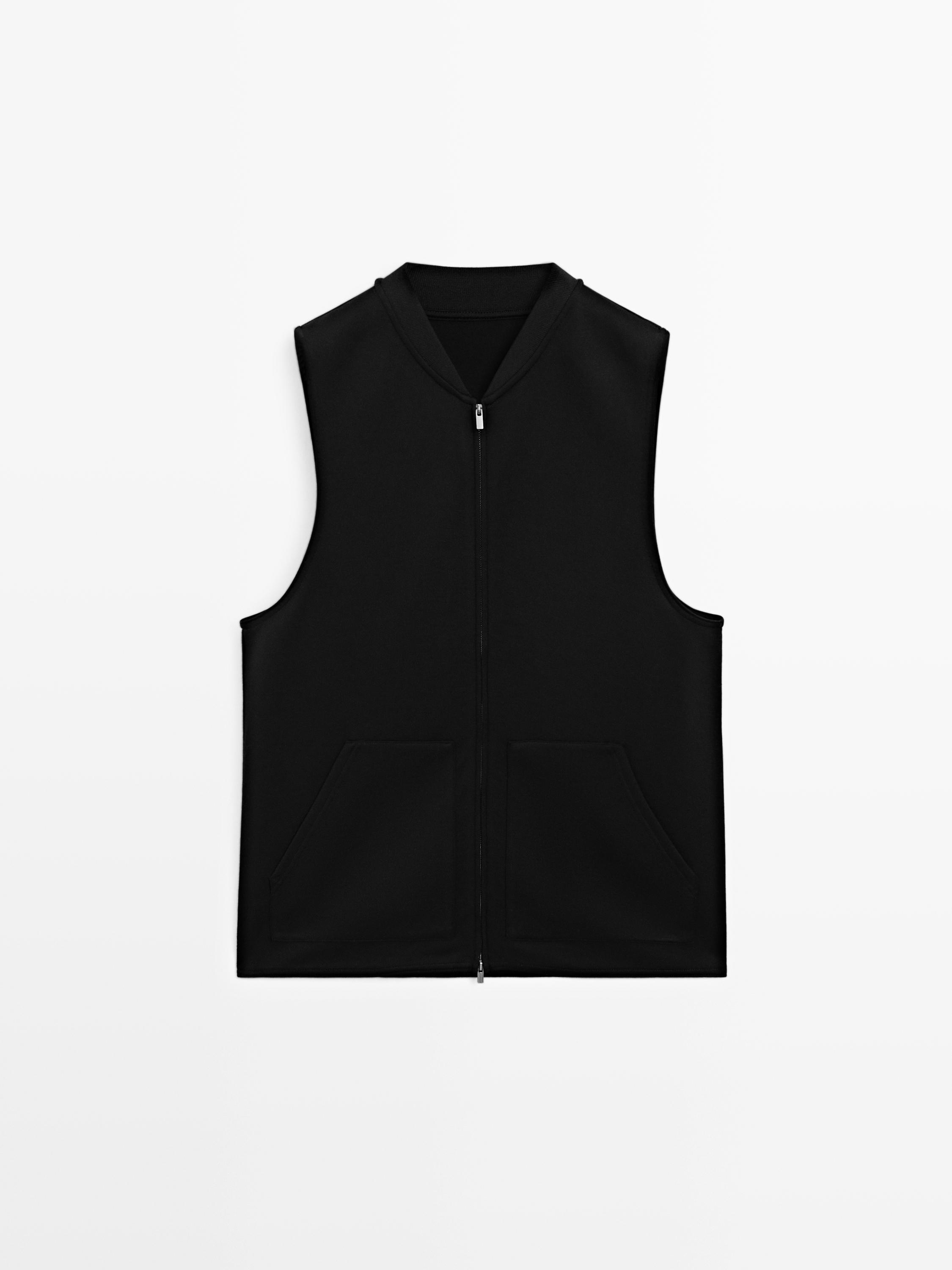 Cotton blend jogger vest
