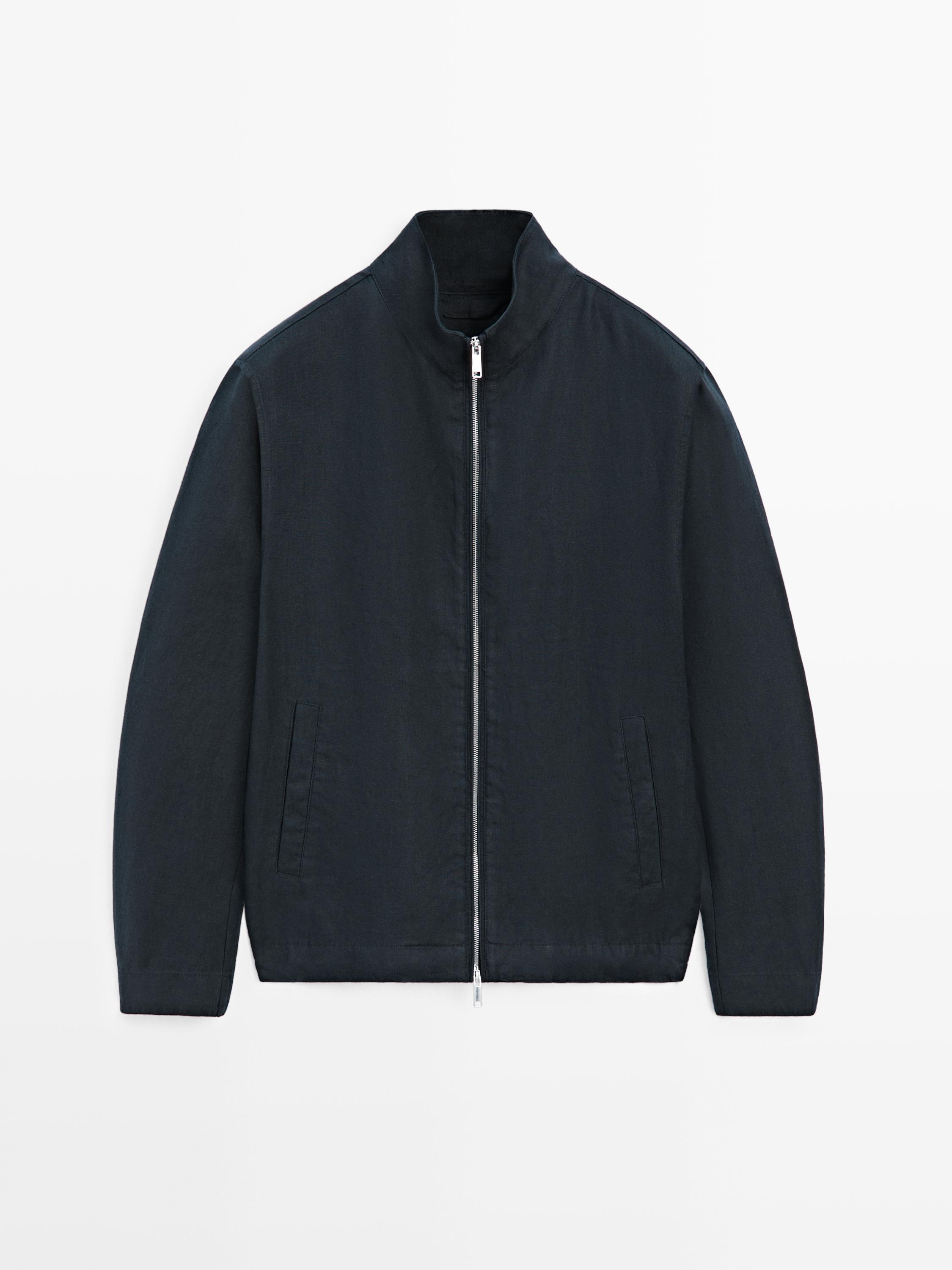 Linen bomber jacket