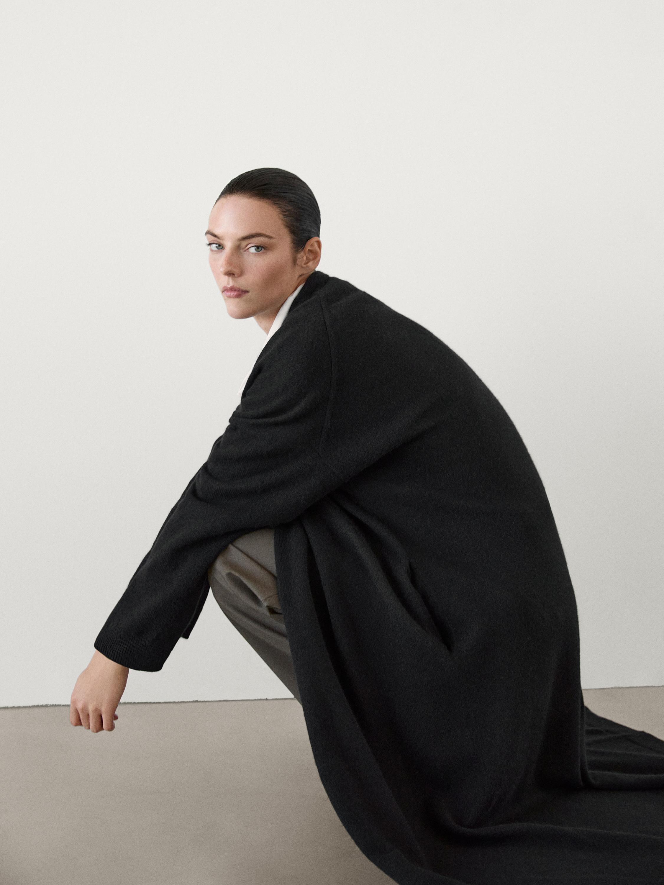 Cárdigan punto extra largo 100% cashmere