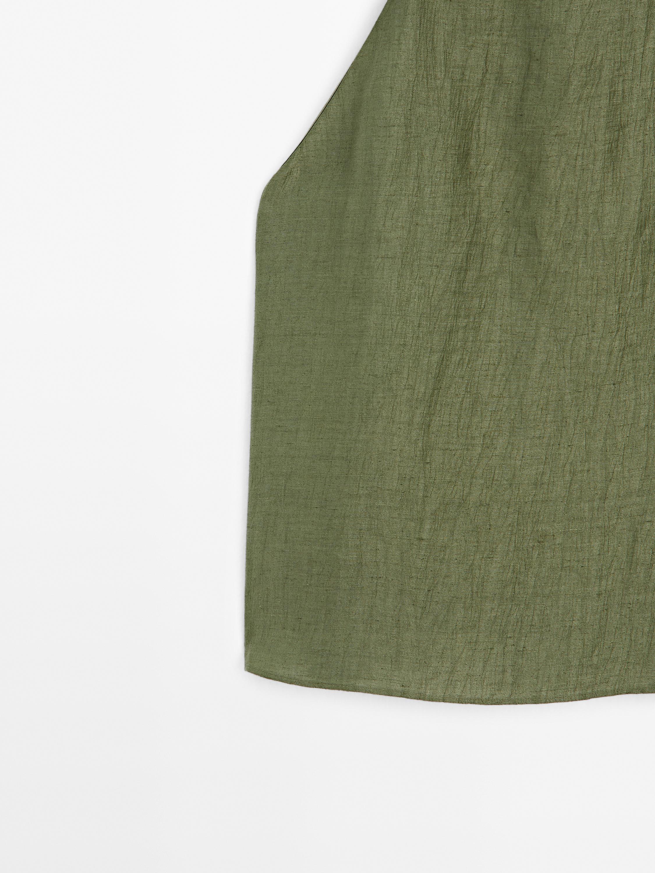 Linen blend halter top