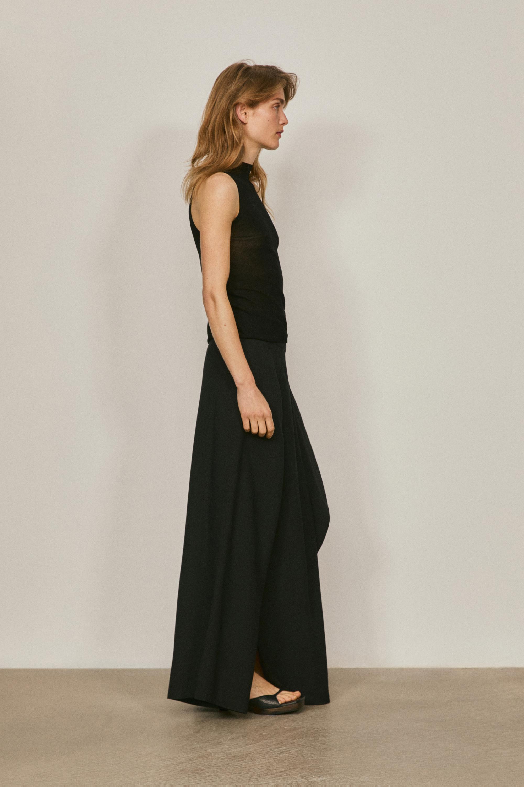 Semi-sheer halter top - LIMITED EDITION — BLACK