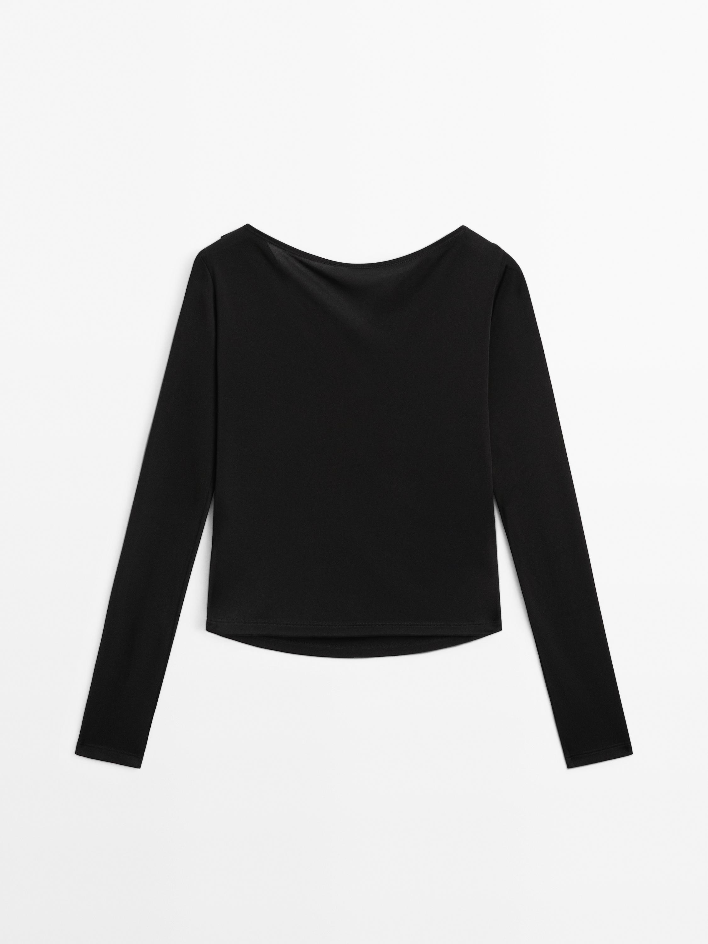 Top with draped detail