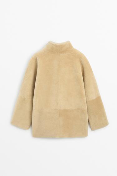 Reversible fur leather coat — CREAM 6