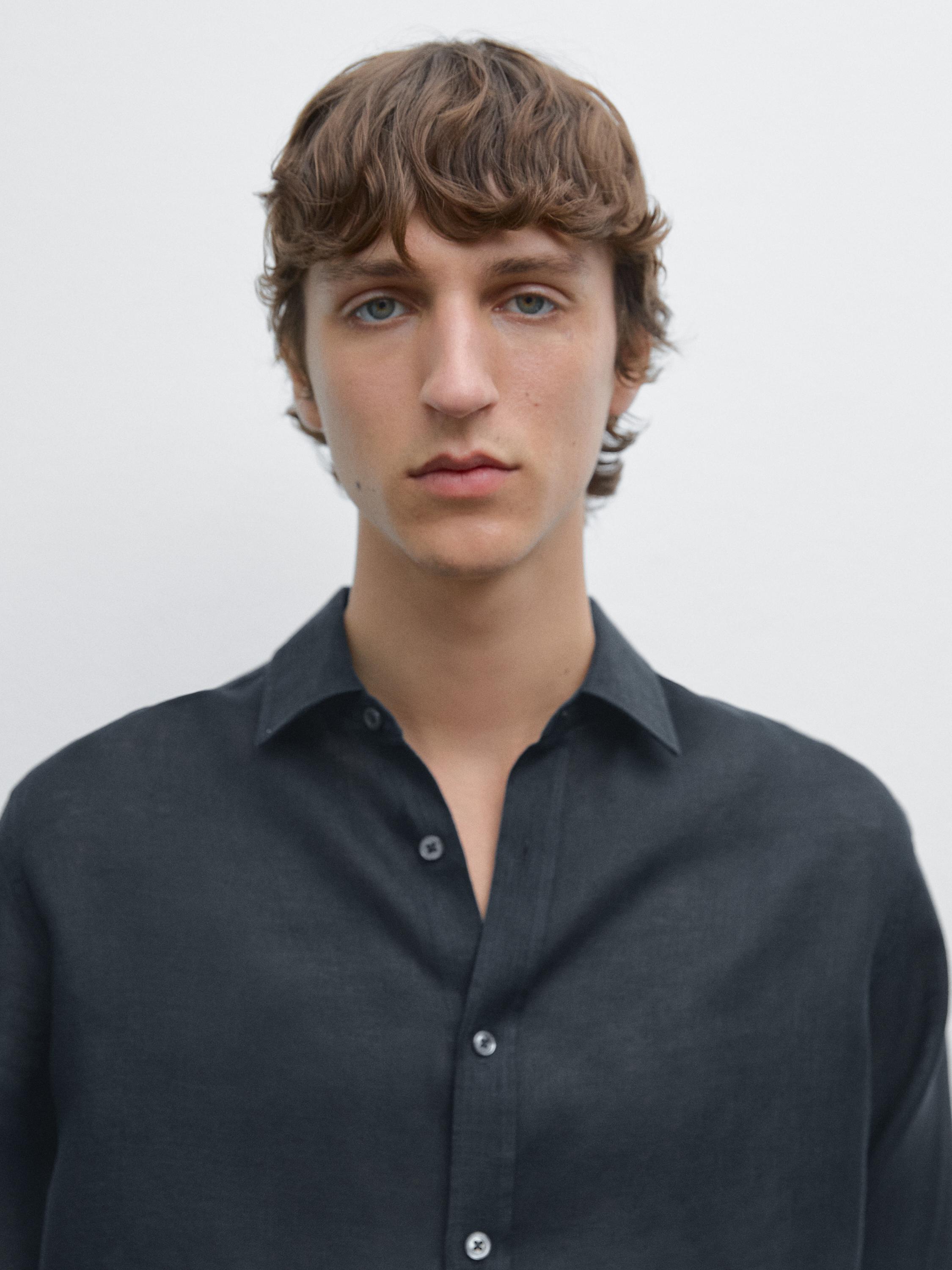 100% linen regular fit shirt