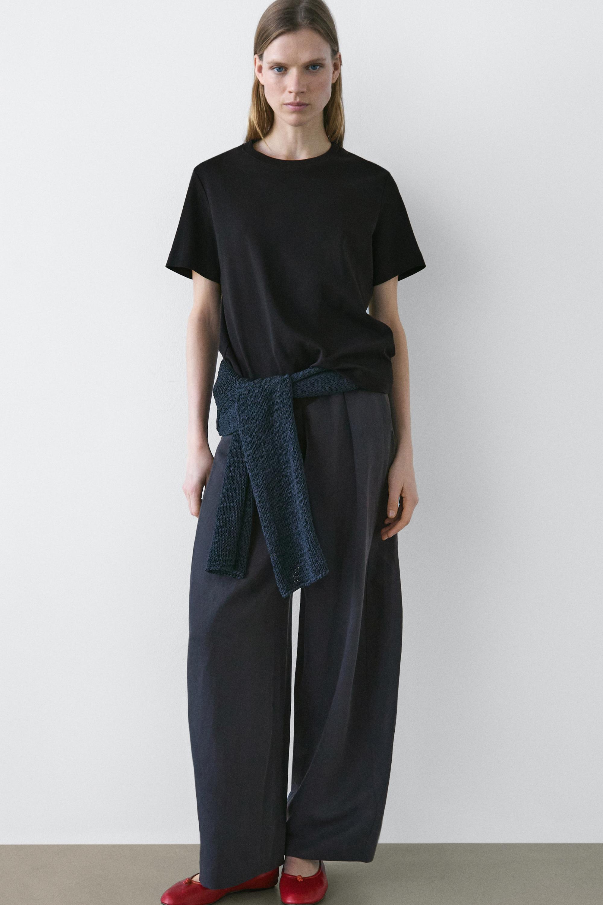 Short sleeve interlock T-shirt — BLACK