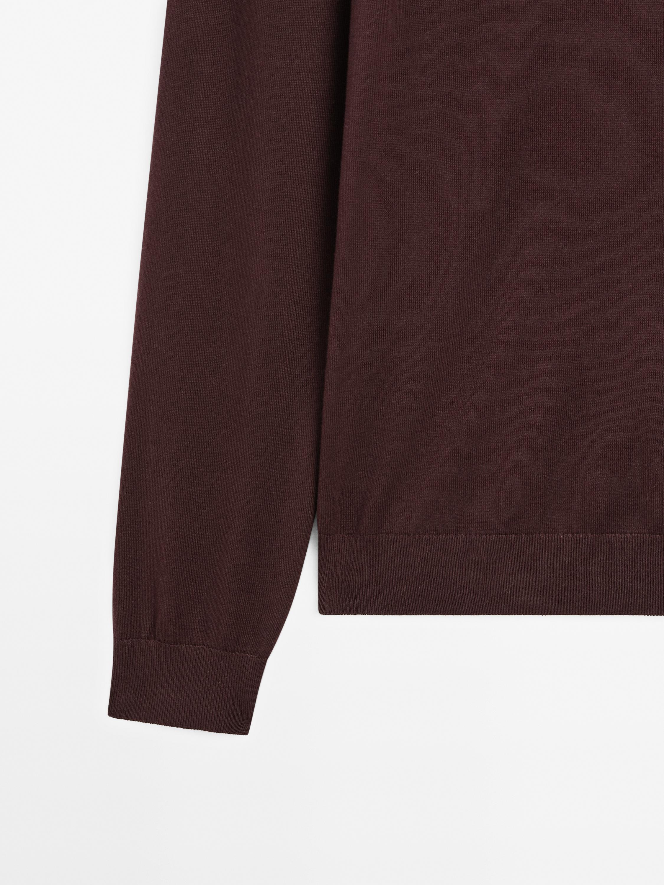 Pull en maille à manches longues coton