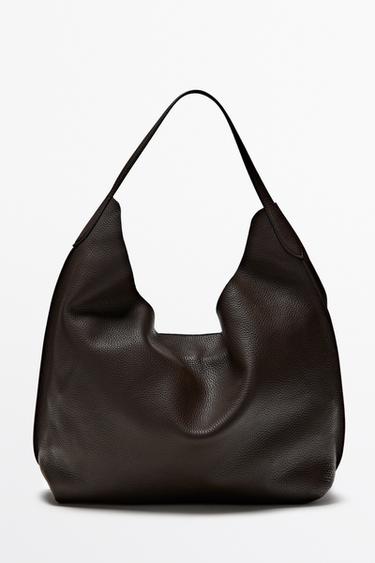 Nappa leather shoulder bag — BROWN 2