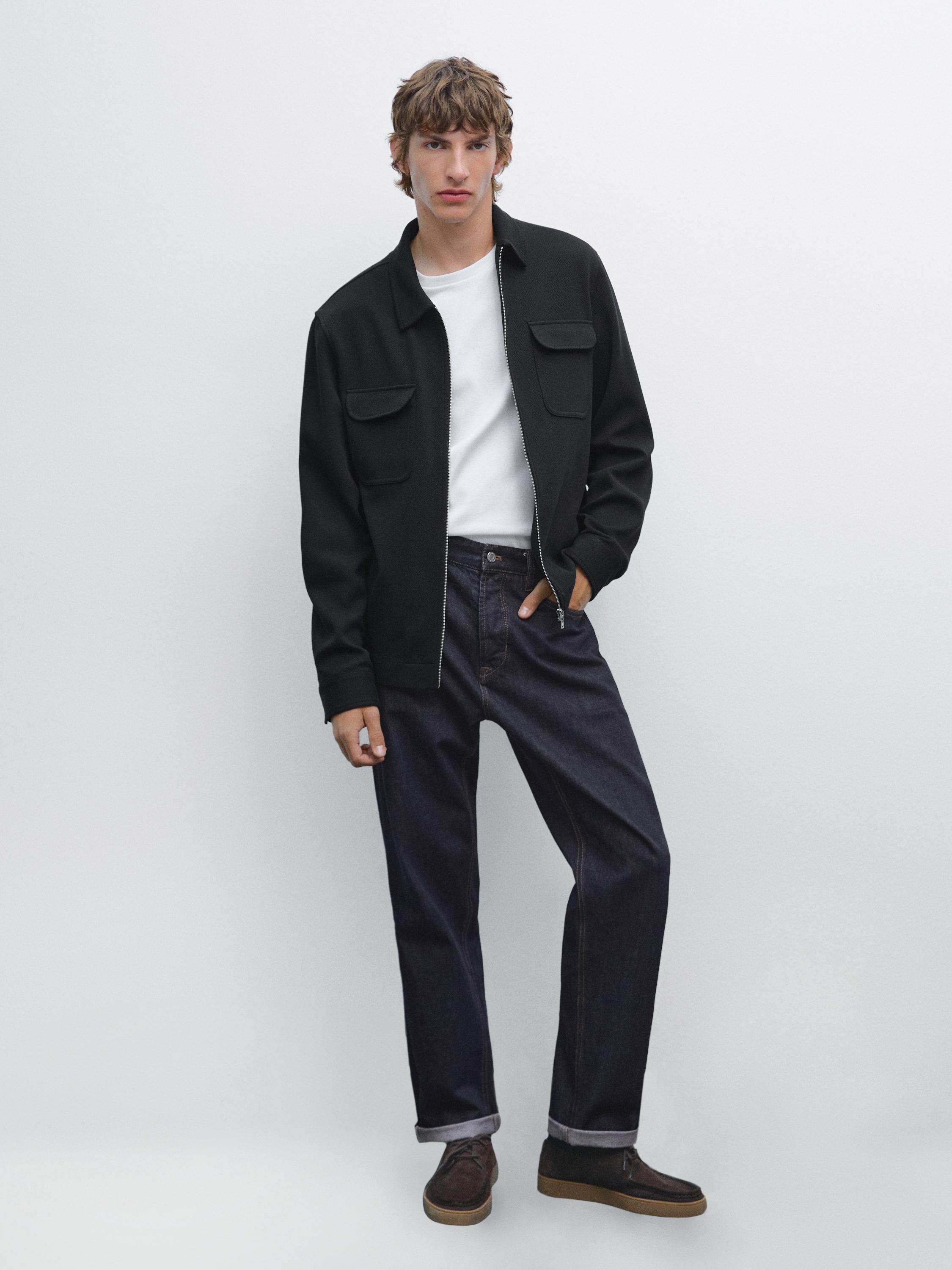 Куртка из смесового хлопка с карманами