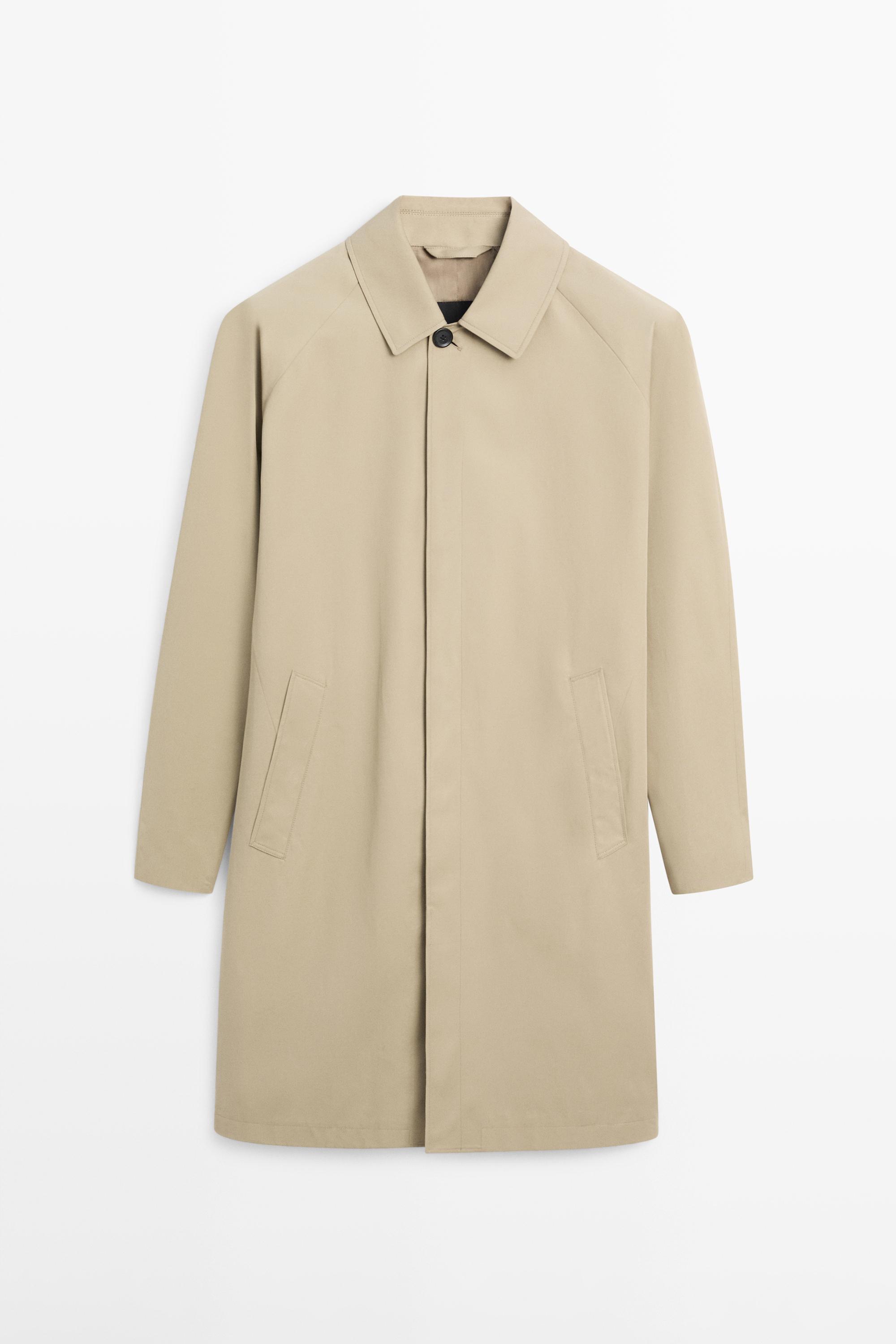Lightweight cotton trench coat — BEIGE