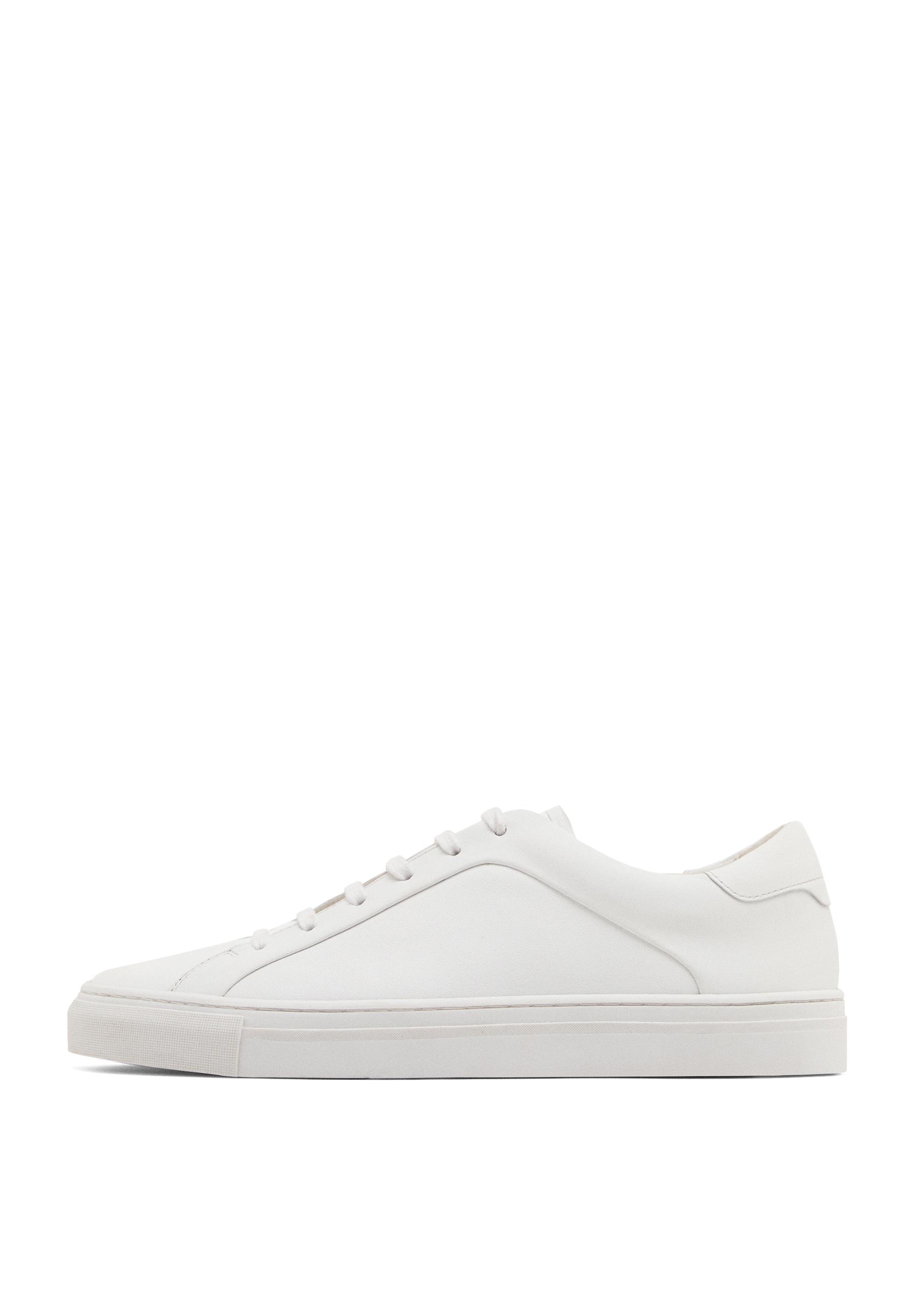 Split suede trainers — WHITE
