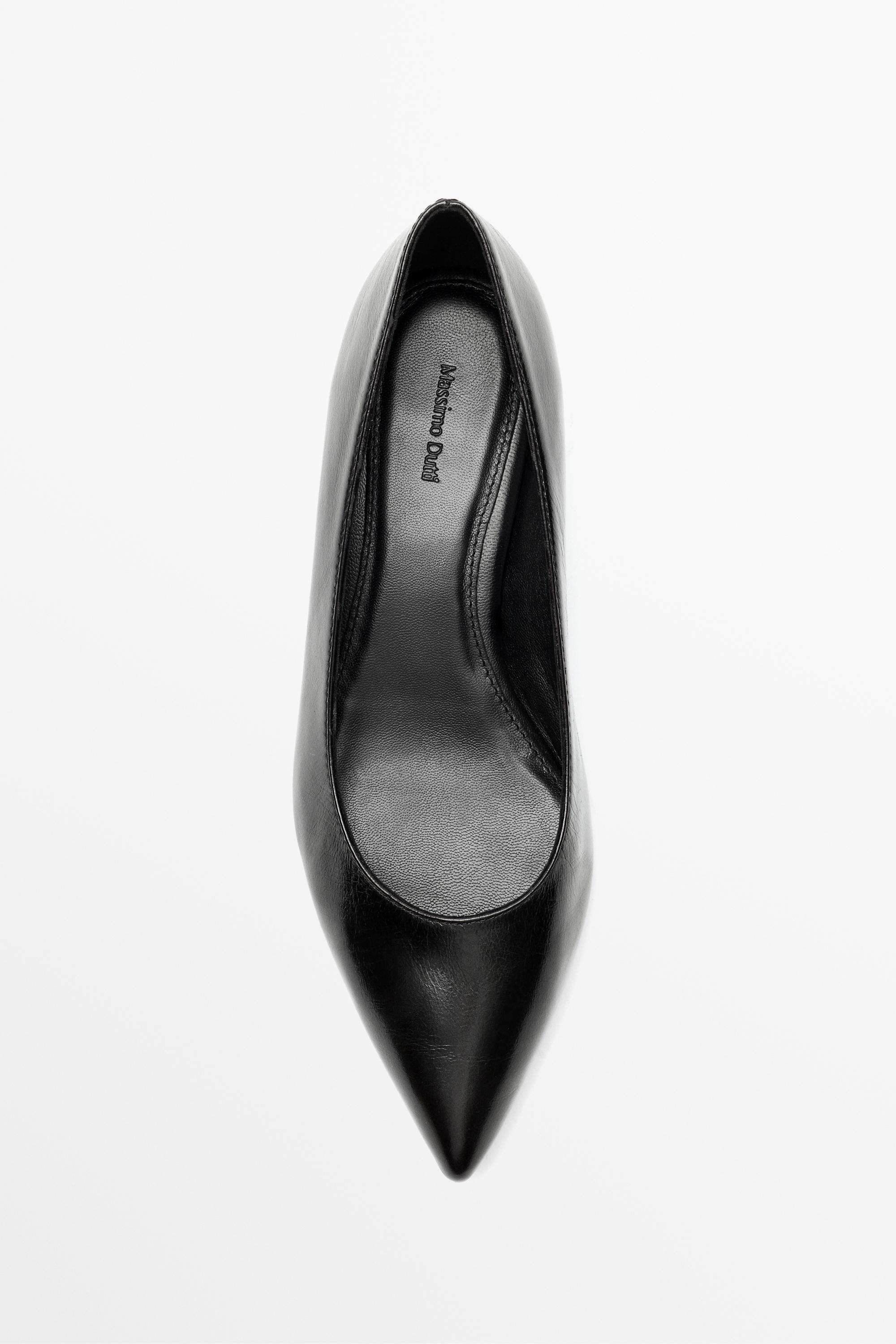 Zapato tacón piel · Negro · Zapatos | Massimo Dutti