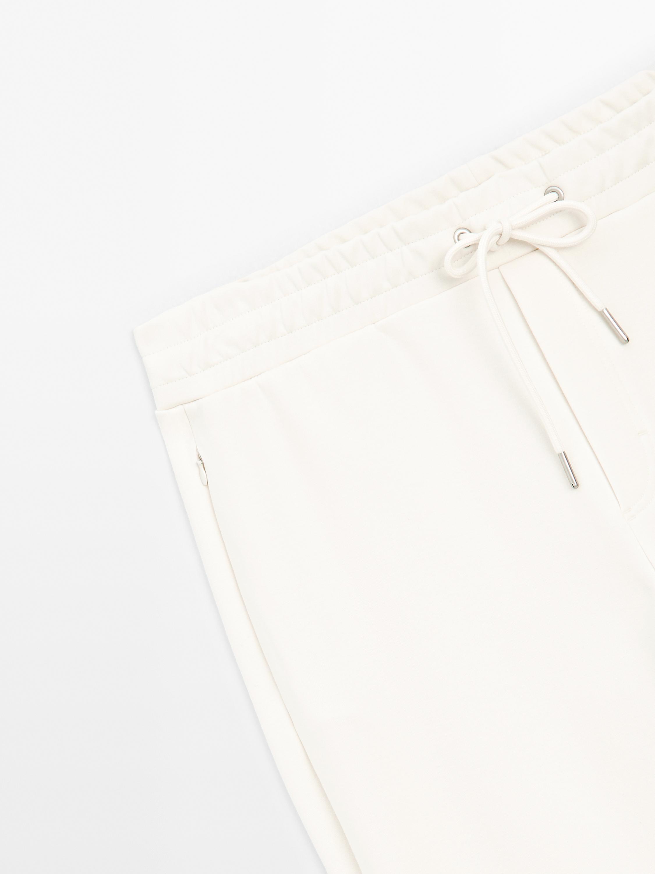 Cotton blend jogger fit trousers