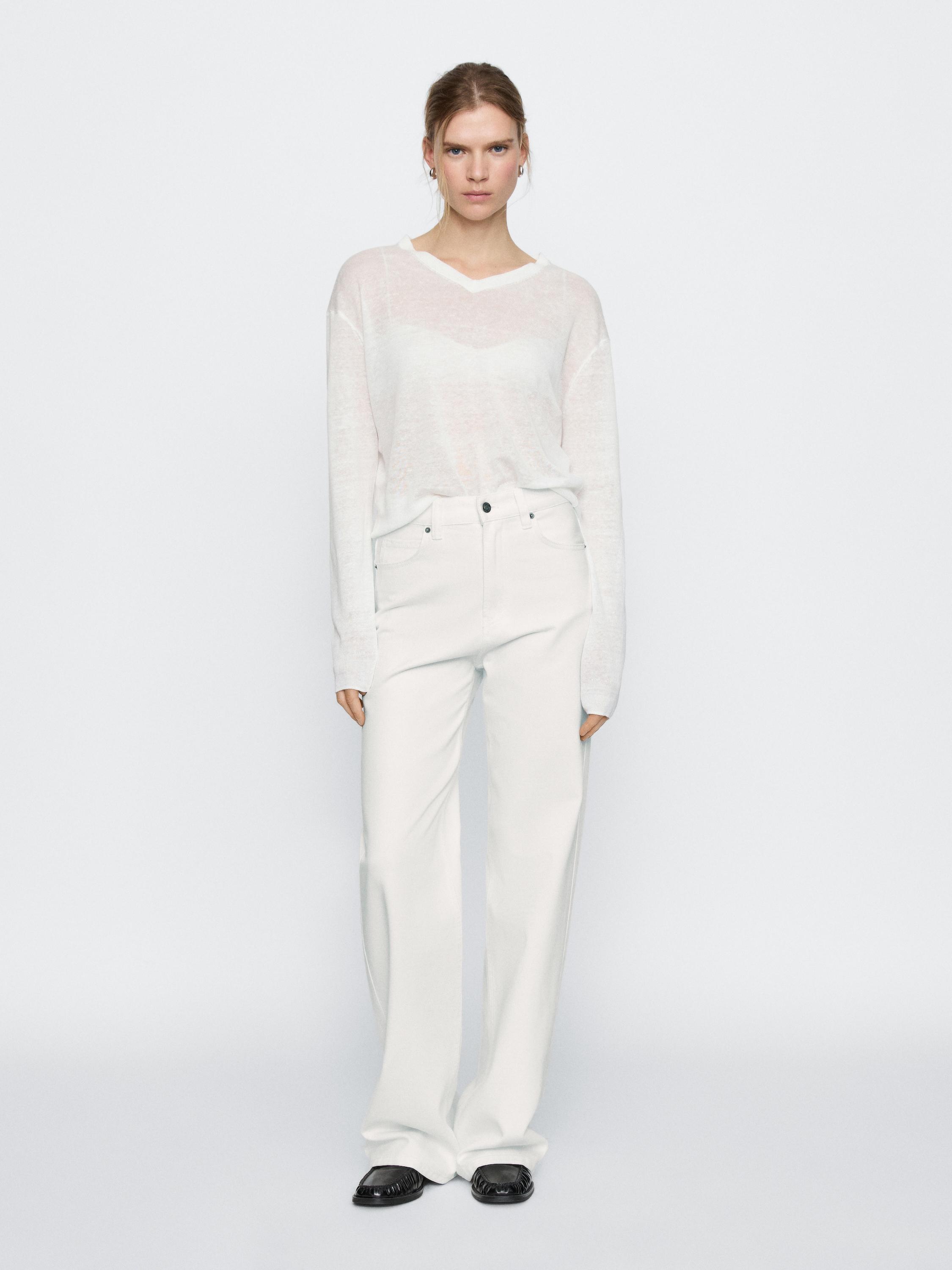 High-waist wide-leg jeans